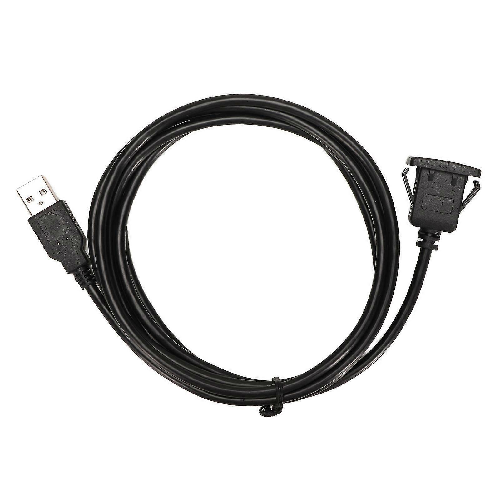 Car USB 2.0 Extension Cable Embedded Installation Waterproof PVC Car Dashboard Extension Cable