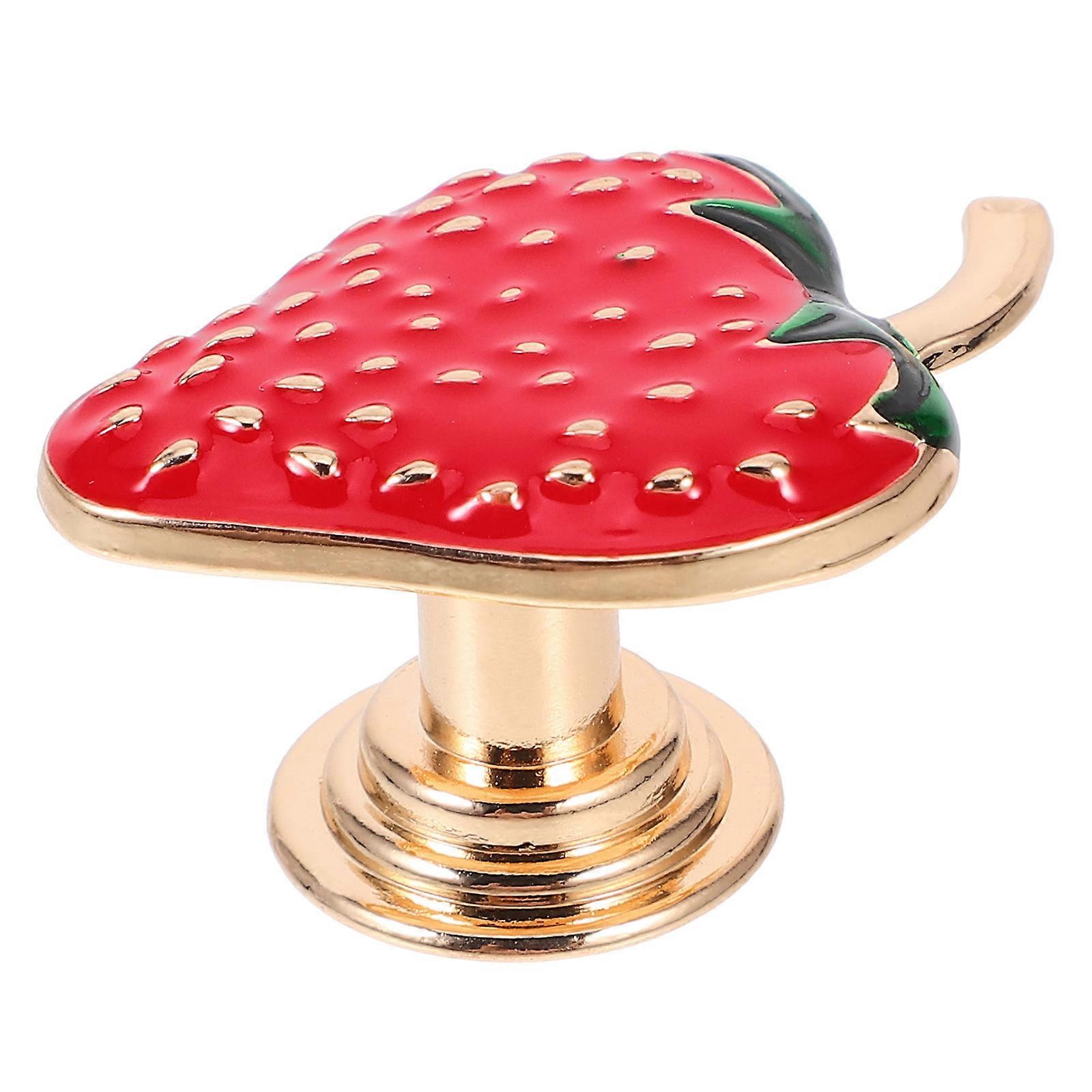 Retro Cabinet Knobs Drawer Pulls And Knobs Strawberry Home Decor Kitchen Cupboard Handle Red 1Pack