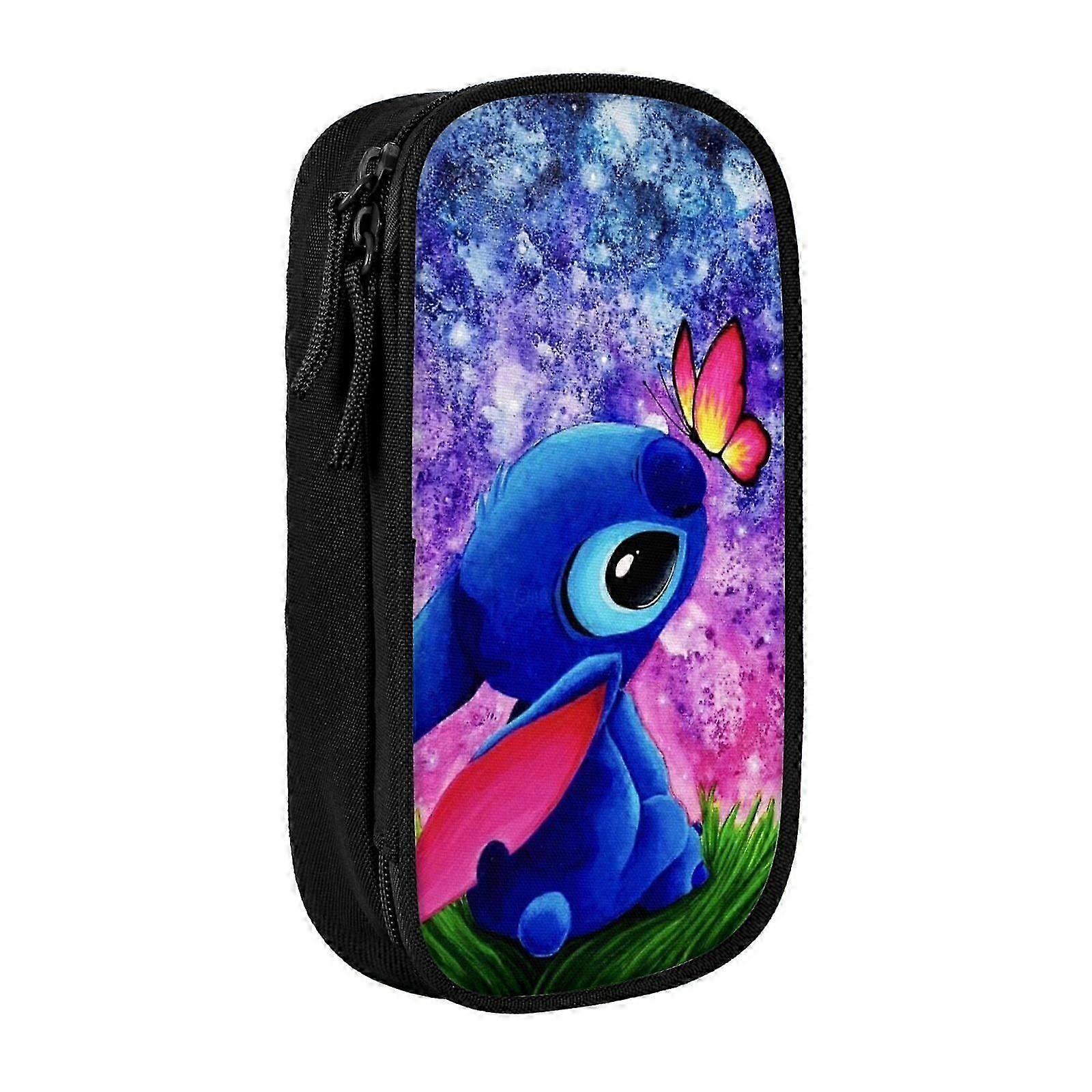 i4 غرزة مقلمة حقيبة قلم سعة كبيرة سحابات مزدوجة حقيبة قلم حقيبة مكتبية حقيبة مستحضرات التجميل مع مقصورةswtBD3384