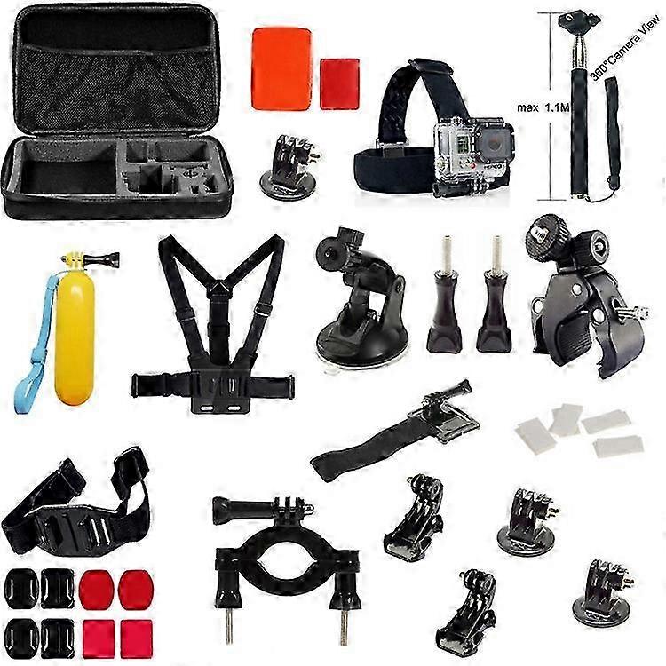 2025 39 in 1 Gopro Accessories Kit with Chest Belt, Headstrap and Monopod Compatible For GoPro Hero 4/3+/3/2/1 SJCAM SJ5000+/5000WIFI/5