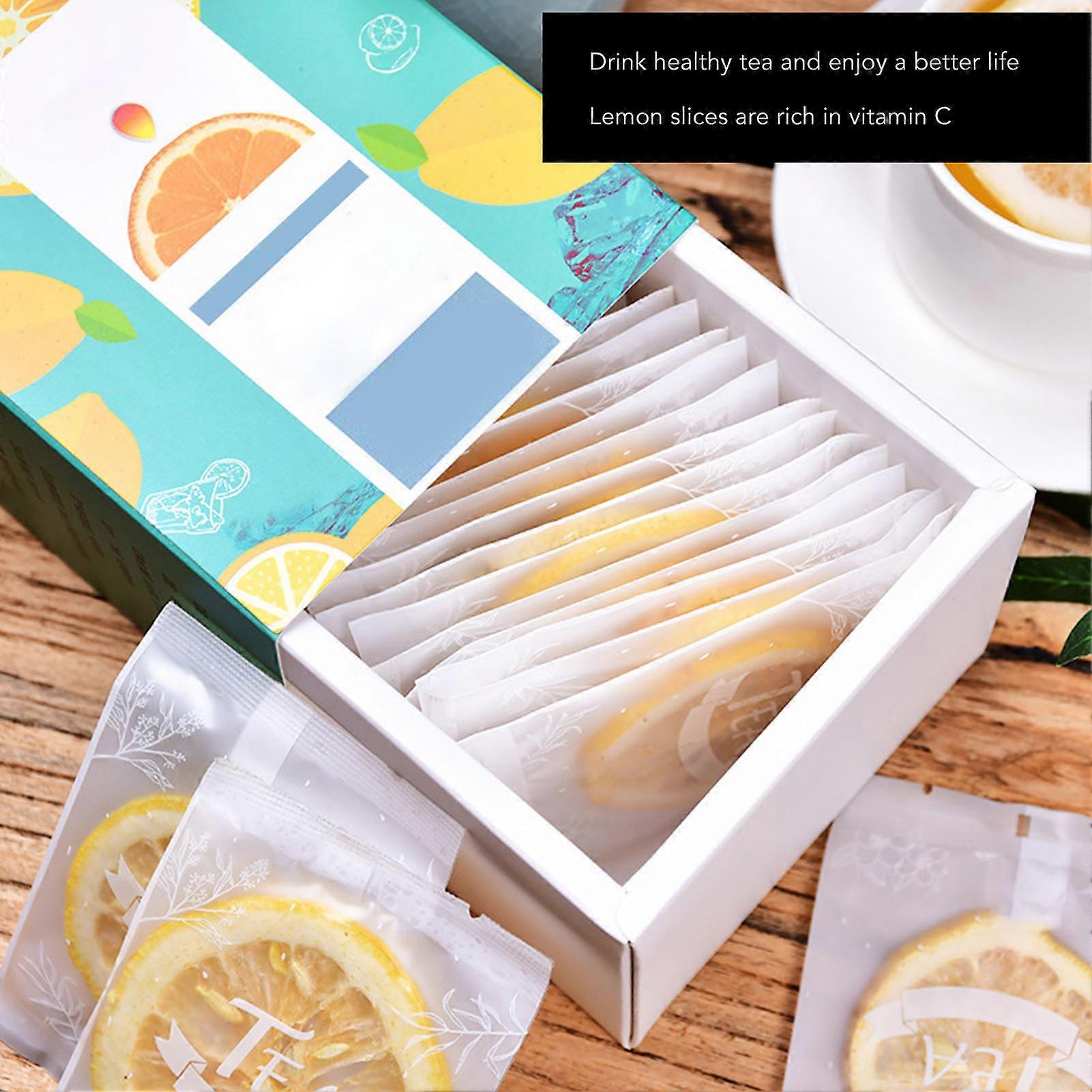 Freeze Dried Lemon Slices Lemon Tea Bags for for Drinks Beverages Snacking Baking Cooking 20 Count in Total 