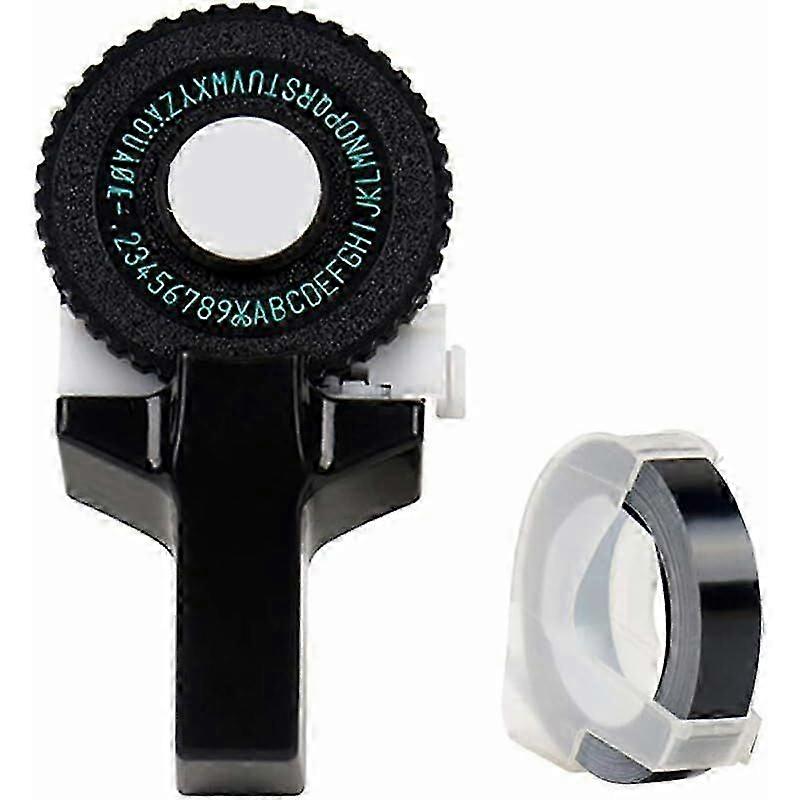 3D Label Printer & Manual Label Maker - DIY Embossing Typewriter with Cutting Tape for DYMO Printers - Small Click Model