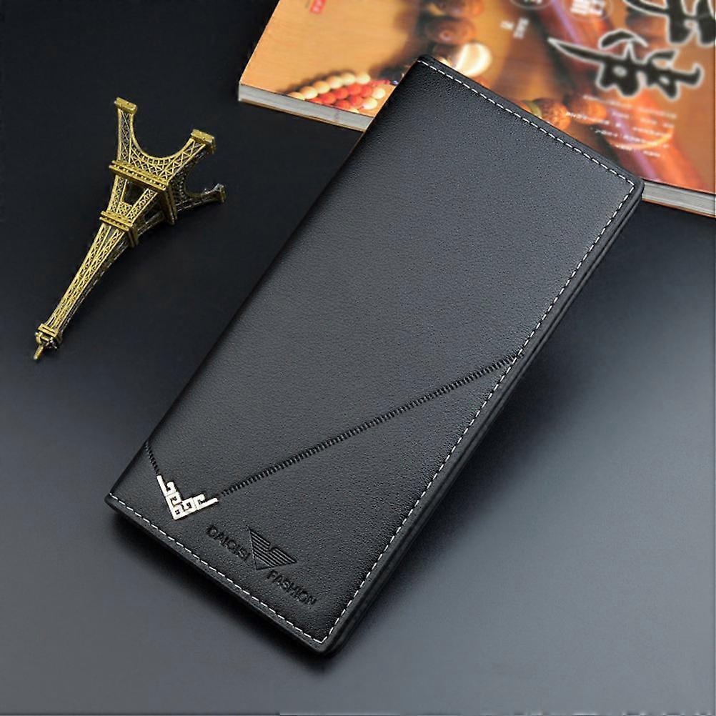Large Capacity Wallet for Men Light Coffee Color Rectangular Shape Holds 1Pcs