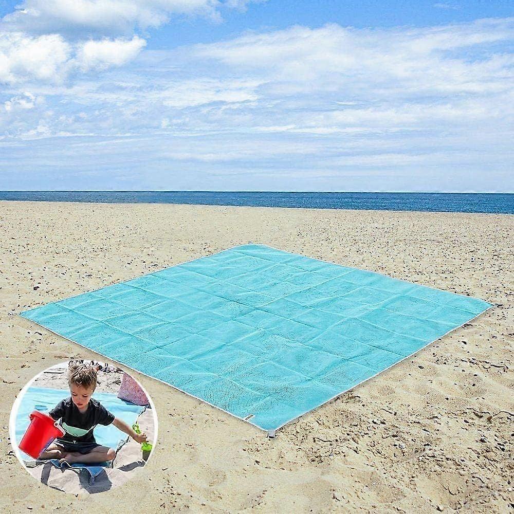 Sandproof & Sand - Free Beach Blanket - 79'' x 79'' Large, Portable Fast - Dry & Easy - Clean for Beach Travel & Hiking