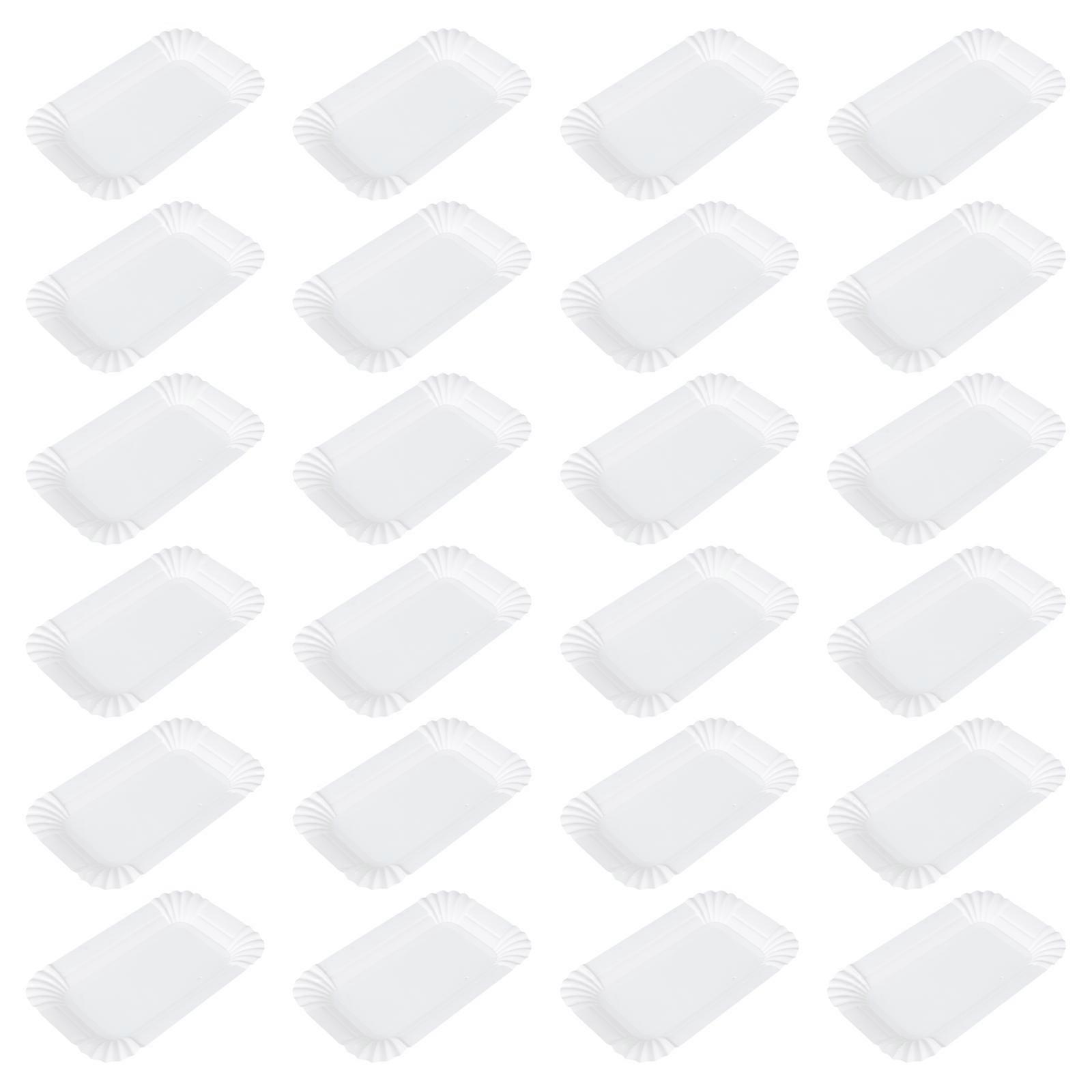 White Foam Cake Plates for Party Use Sturdy and Durable for Birthday Celebrations 100 Pieces