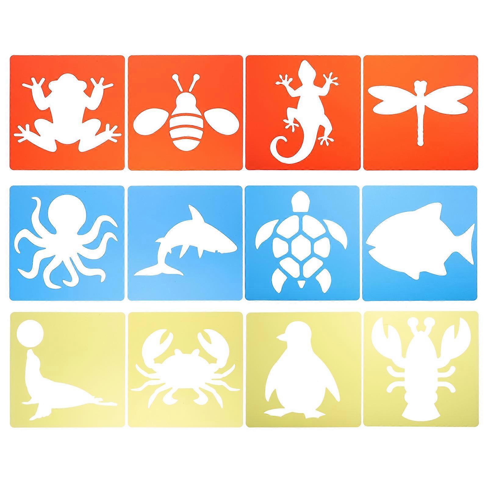 Animal Drawing Templates DIY Stencils Tools For Craft Making And Painting 20x20cm Assorted Color 1 Set