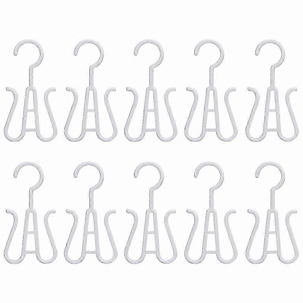 10-Pack Double Hook Shoe Drying Racks Plastic Hangers for Organizing