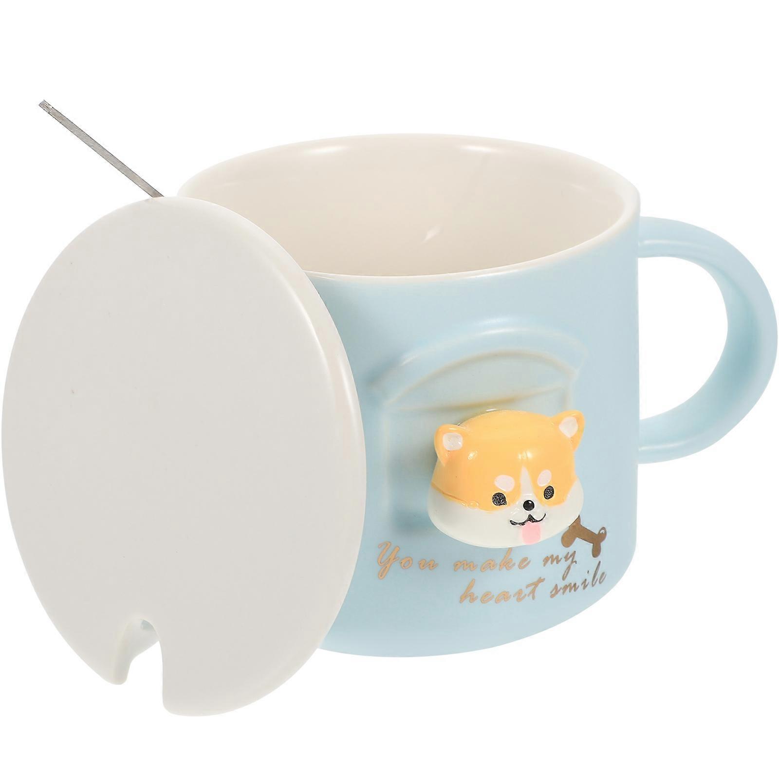 Ceramic Coffee Mug Holds Beverages Office Use Simple Design 8.8X8.8X7.7CM Practical 1 Set