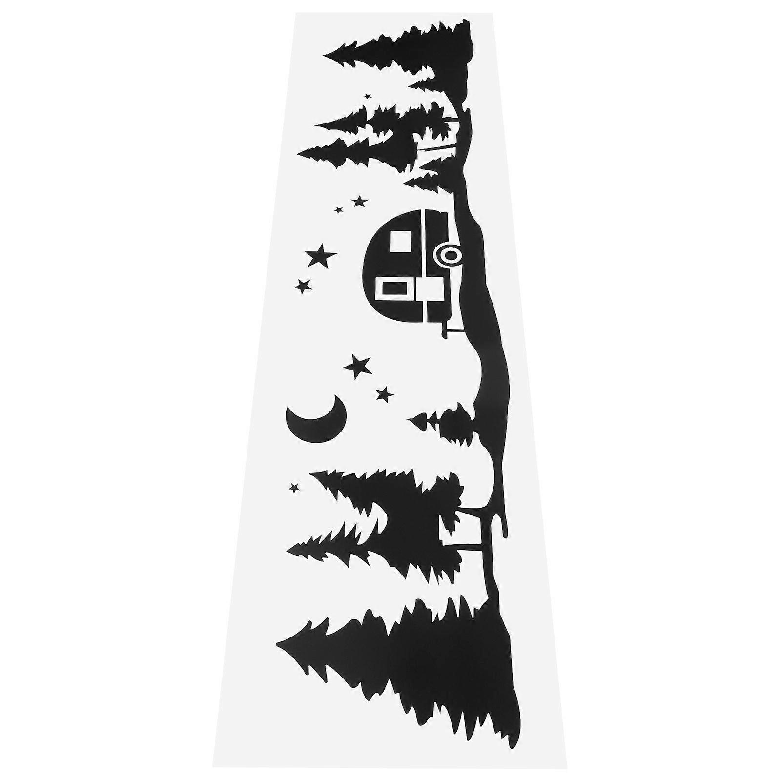 Car Decal Sticker Tree Graphic for RV and Trailer, Durable PET Material, Creative Moon and Star Design, Stylish Fade Resistant Vehicle Decoration