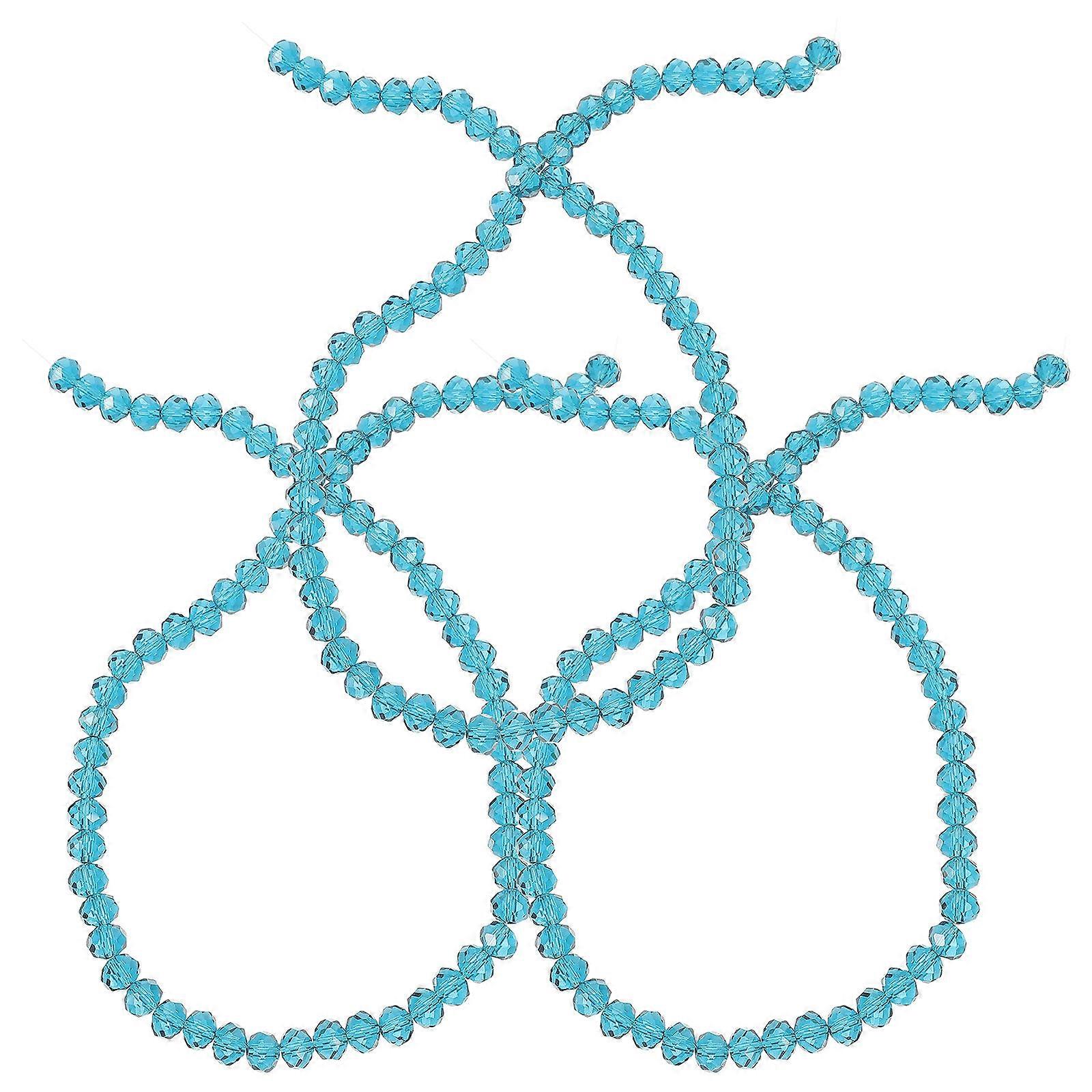 Peacock Blue Glass Beads Strips for DIY Jewelry Making – Loose Craft Beads for Bracelets, Necklaces & Wind Chimes – Creative Handicraft Supplies