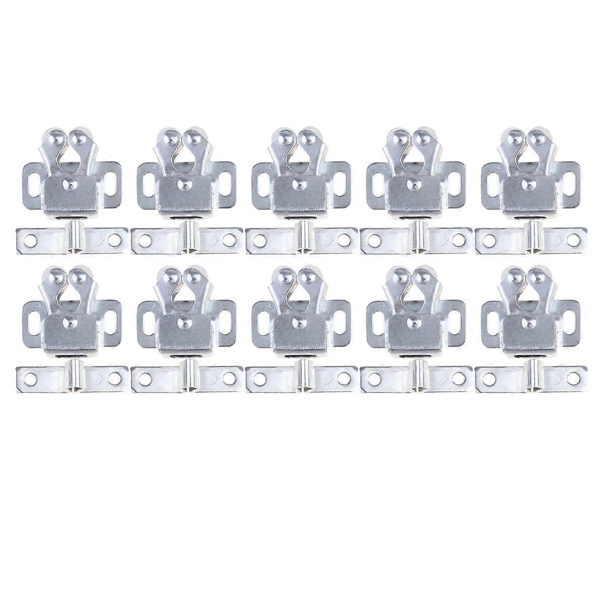 20pcs Cabinet Door Latch And Catch Hardware Roller Catch Double Roller Catch Cabinet Latches With Strike Catch For Cabinet Closet Doors Kitchen
