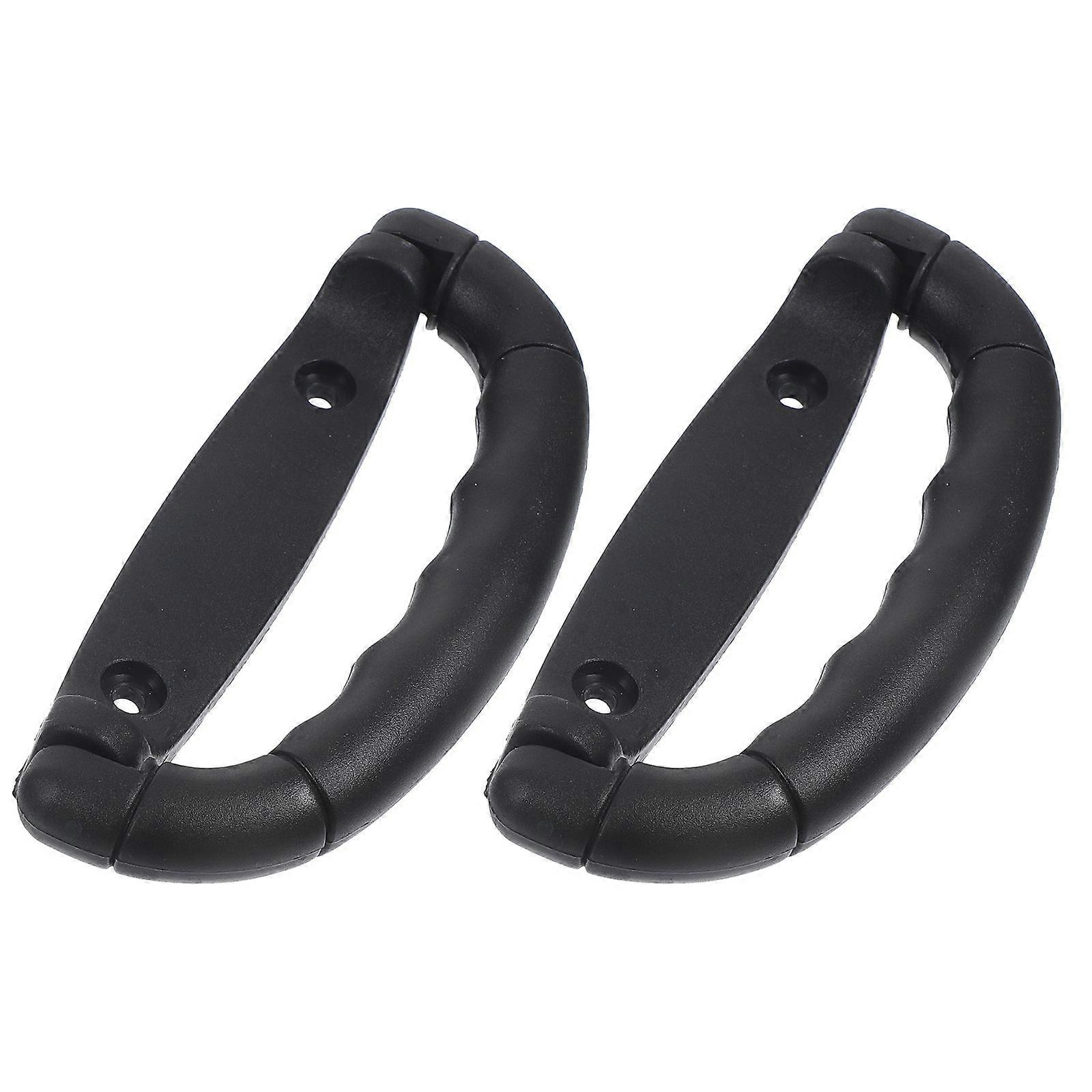 3Pcs Lithium Battery Case Plastic Handle Solar Panel Handle Black Folding Handle(Black)