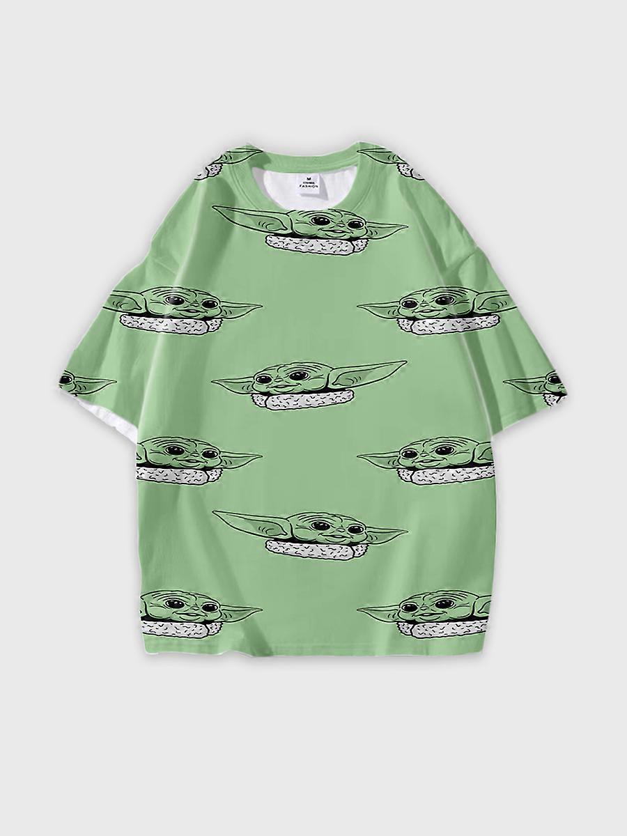 T-shirt round neck Pattern loose short sleeve B2240