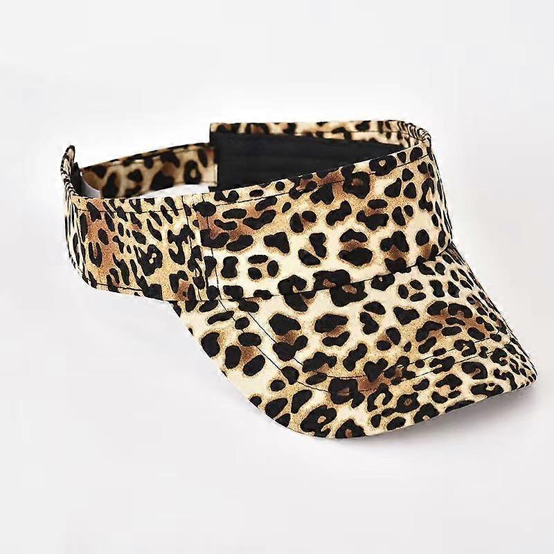 New Summer Sunshade Hat Women's Empty Top Hat Fashion Leopard Print Duck Tongue Hat Sun Protection Breathable Curved brim Hat
