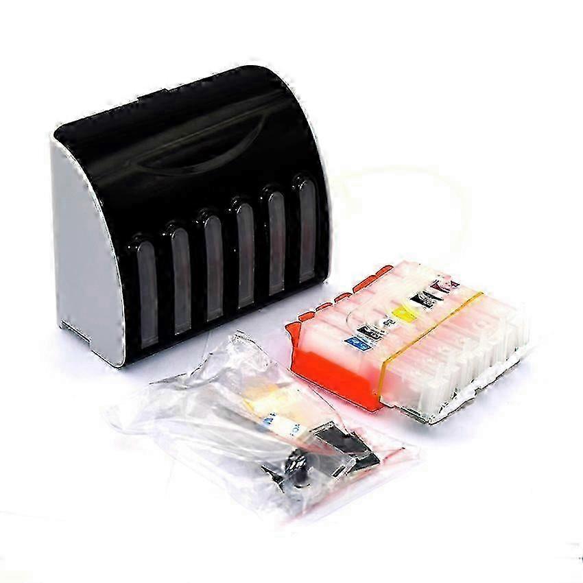 5-Color CISS System with Permanent Chip for Canon PIXMA TS705/TR7550/TS8150 Printers - PGI580/581 Compatible hwy