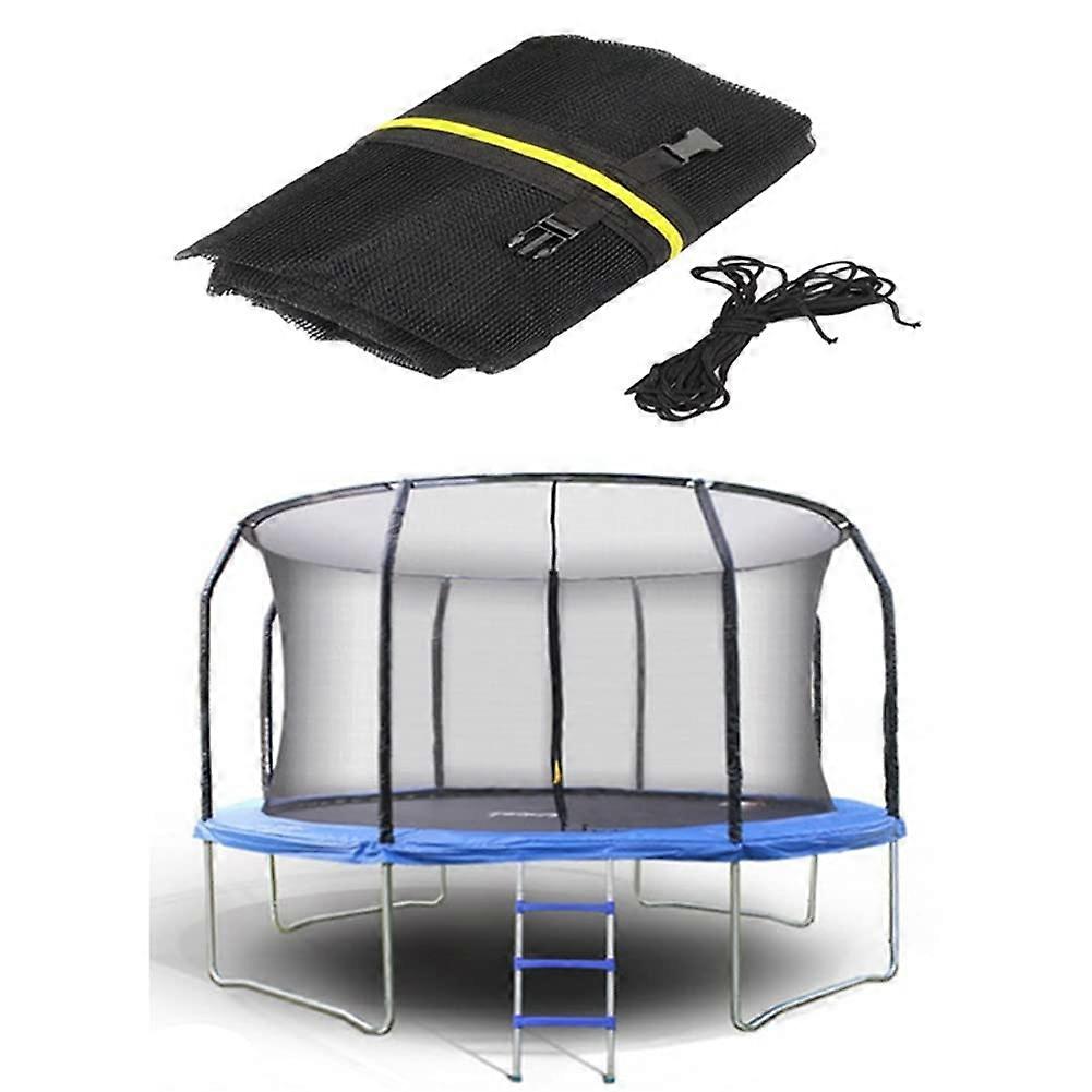 Trampoline Safety Net Replacement for Indoor/Outdoor Use, 10ft/12ft/14ft, Anti-Fall Design, 6/8 Poles with Zipper
