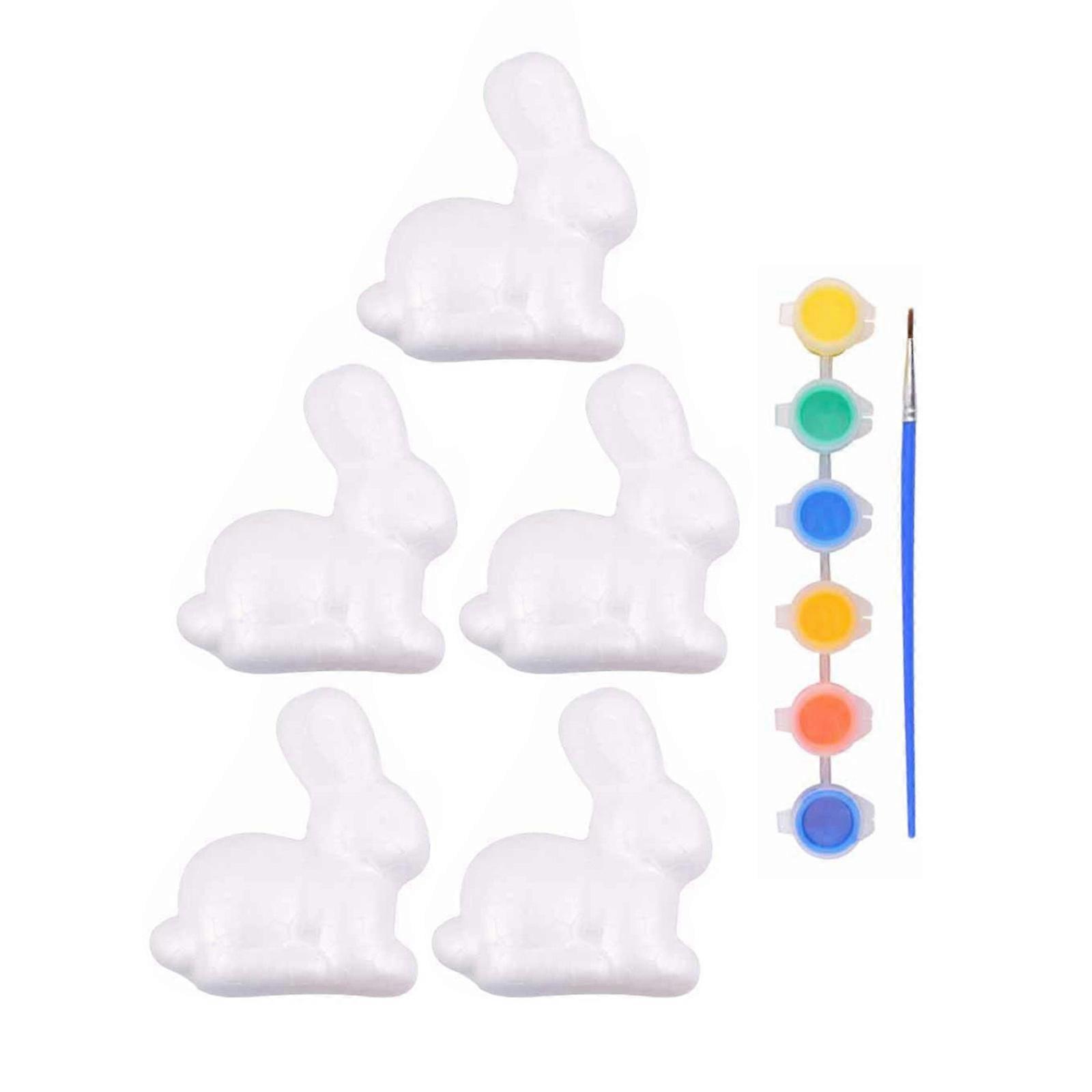Multipurpose Elegant Foam Rabbit Ornament Accessory for Easters Themed Crafting Supplies and Home Decoration Use Multicolor