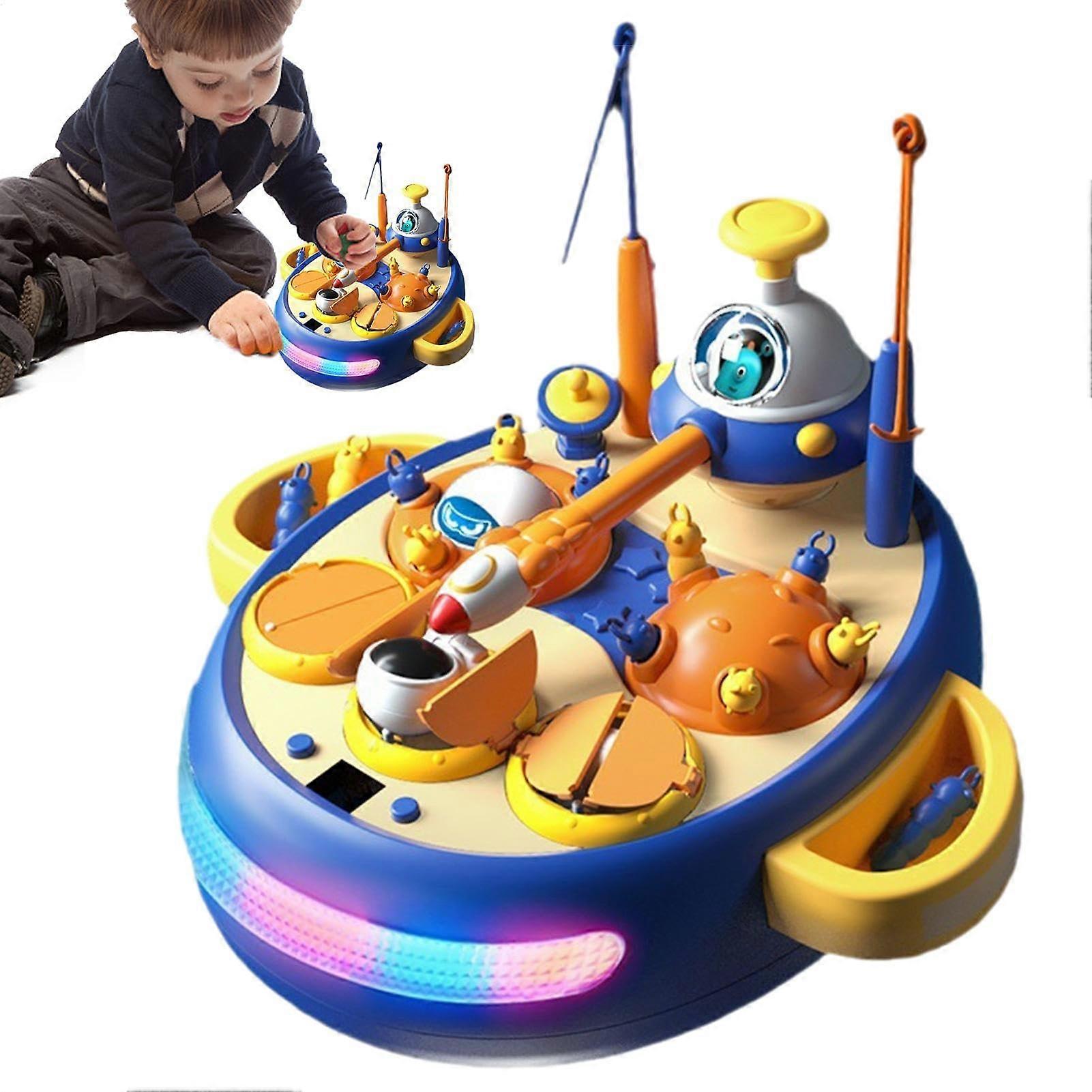Whack Game Mole, Whack Attack Arcade Rotating Fish Board Game Fun Educational Toy with Multiplayer Mode for Toddlers