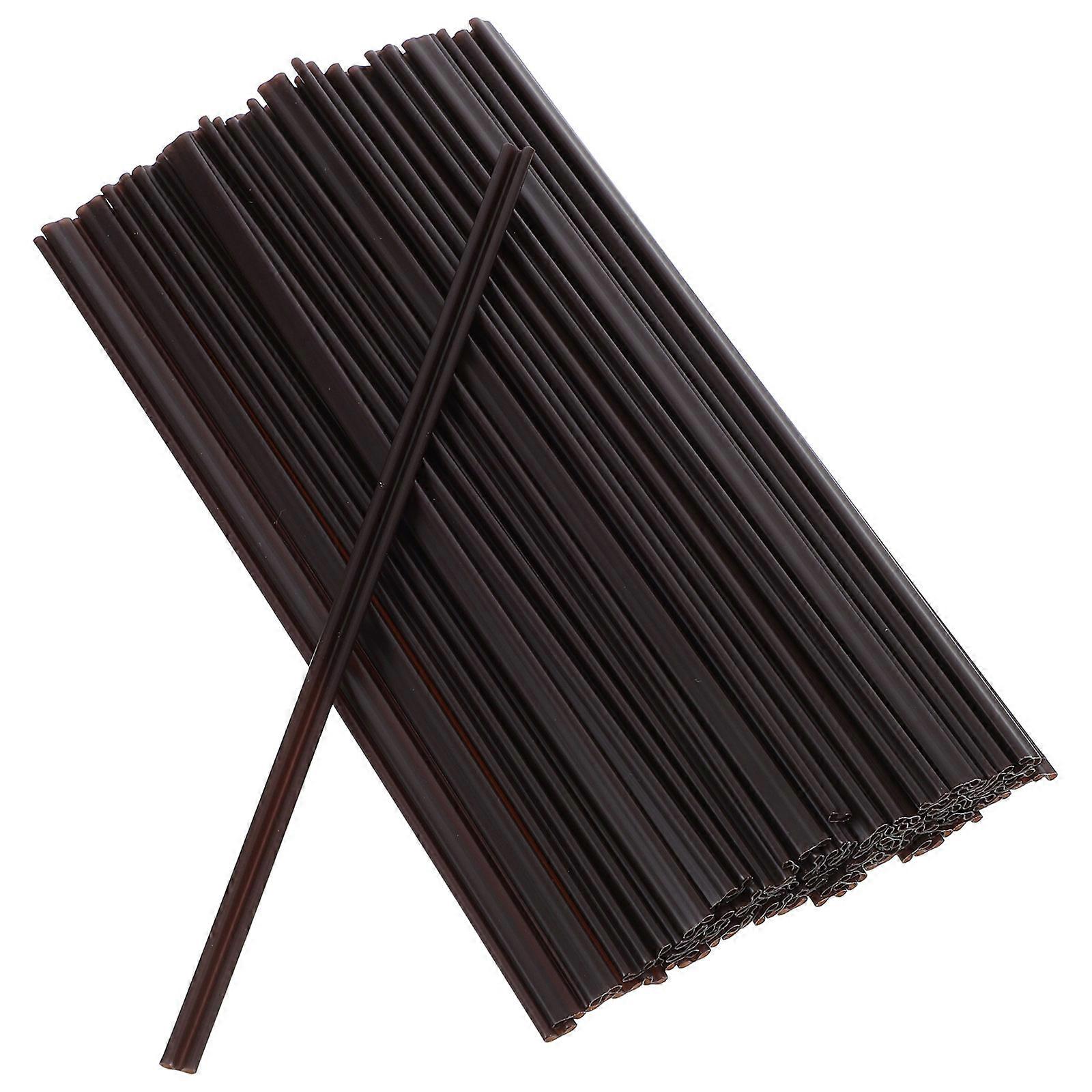 Brown Straws with Dual Holes for Kitchen Use Optimal Length for Thorough Stirring 100pcs