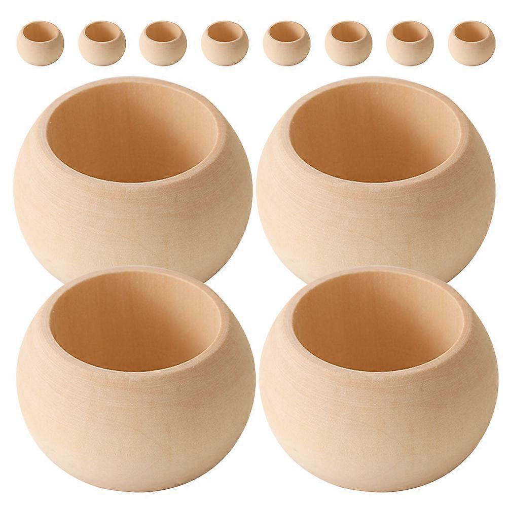 Dining Table Napkin Rings Circular Shape Hand Towel Holder Natural Material Daily Use 12Pcs