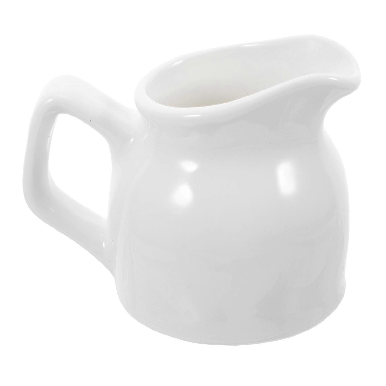 Sleek Shape Latte Art Cup Ceramic Sauce Dispensing For Coffee Enthusiasts Mini Size 3.26X2.63X2.40IN Condiment Serving 1Pcs