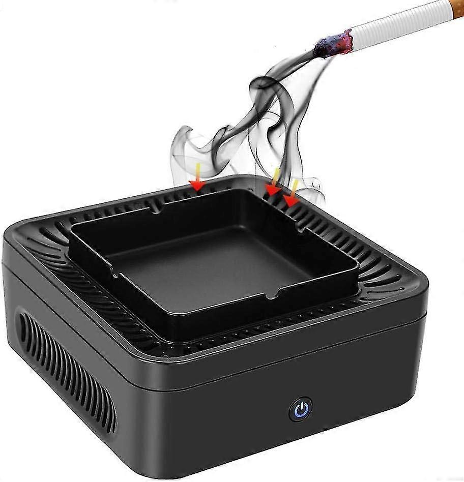 Smokeless Ashtray With Air Purifier, Activated Carbon Filter Pm2.5 99.97% Dust, Pollen, Smoke And Odor, Usb Charging, Low Noise