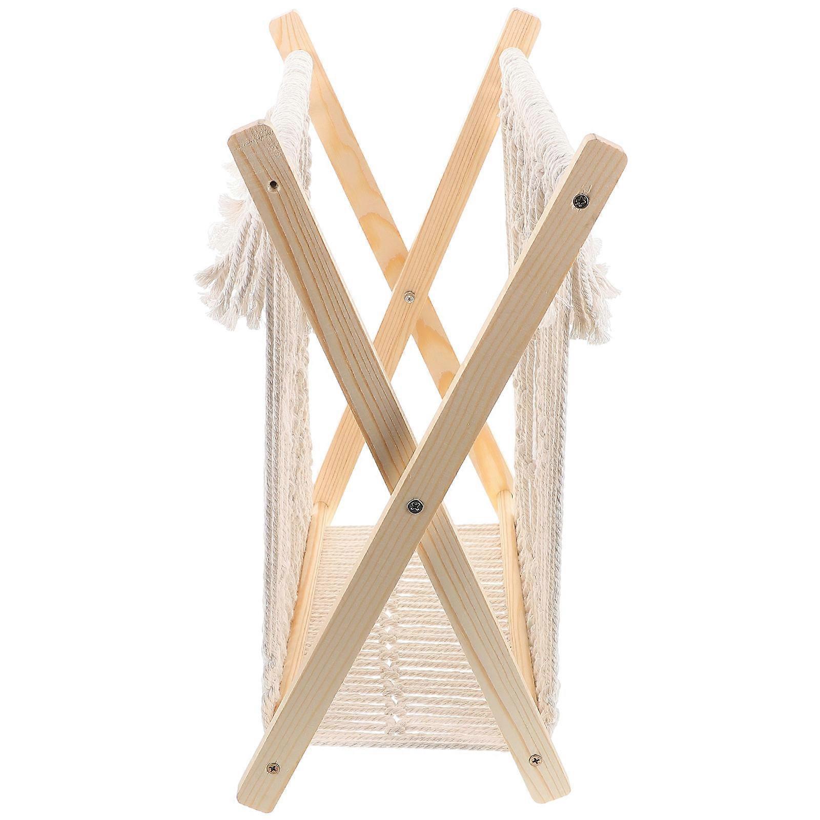 Cute Cotton Rope Woven basket for Storage and Display Multifunctional Home Decor Beige 7.5 x 4.5 x 12 inches