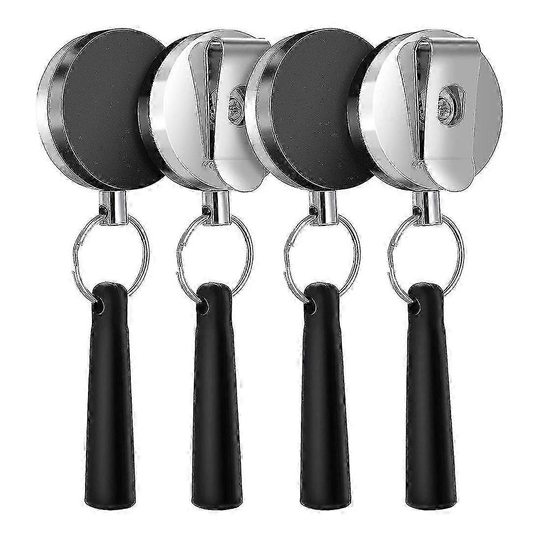 Heavy duty pull pen holder for markers, retractable 4 pack silicone