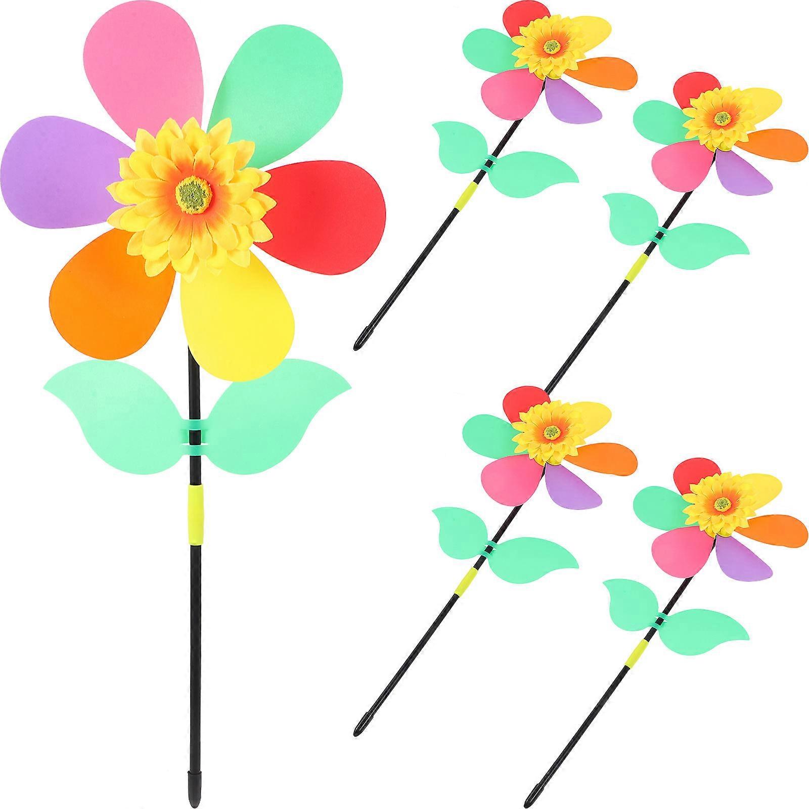 Garden Spinners Windmill Toy Decorative Windmill Creative Kids Pinwheel 5Pcs