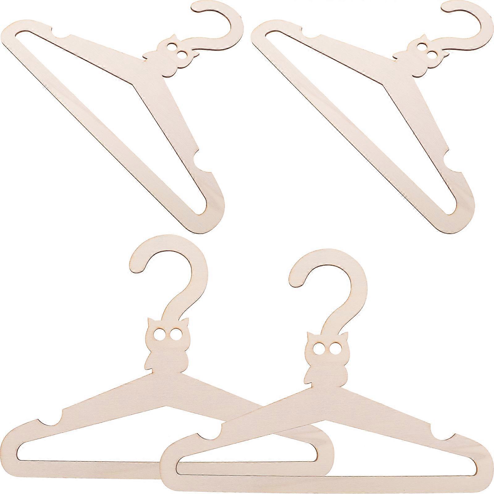 Beige Cartoon Hedgehog Hangers for Home Nursery Use 5 Pieces Synthetic Material