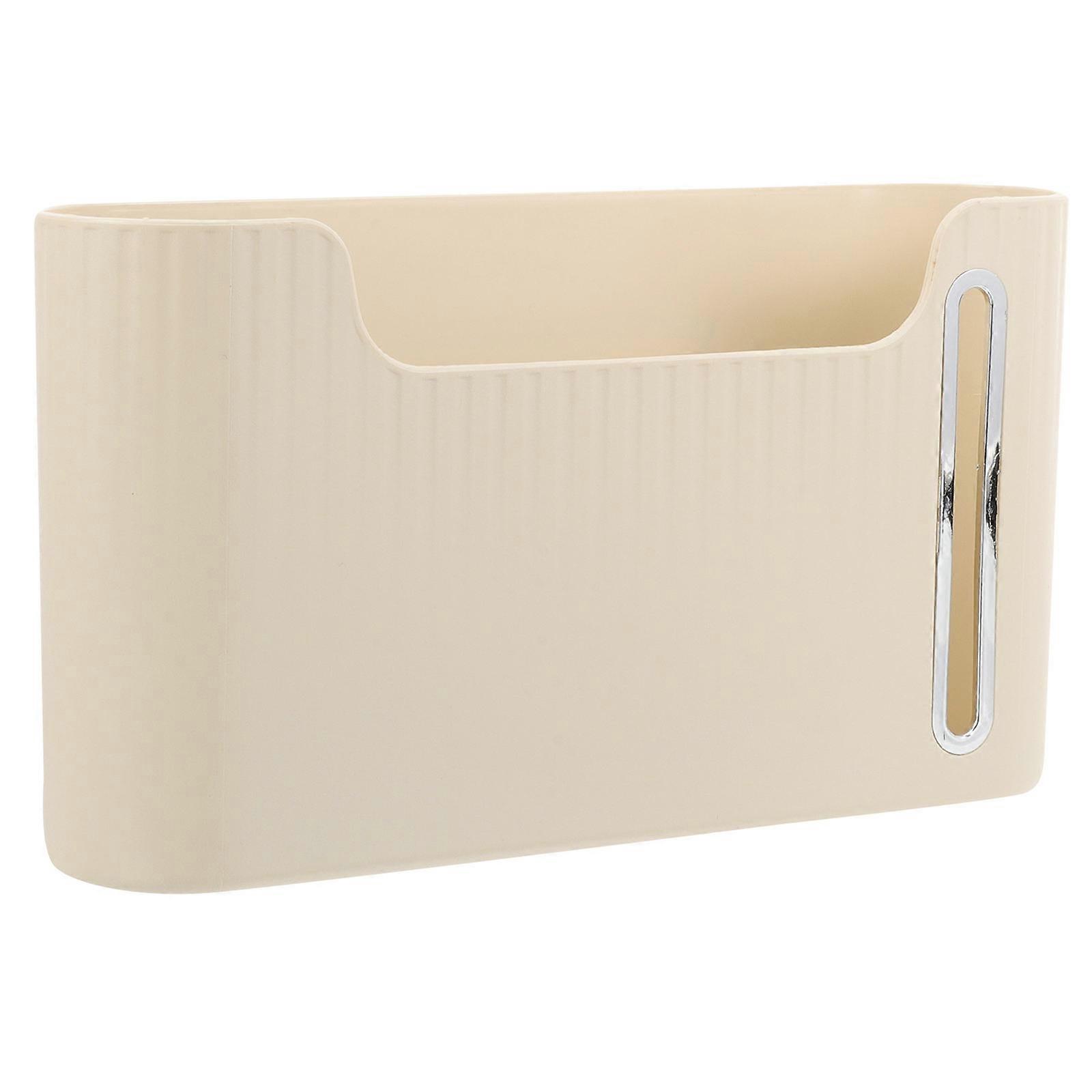 White ABS Trash Bag Holder for Storage Easy to Install and Use Holds Many Bags Without Frequent Replacement 7.5 x 4.2 x 3.1 inches