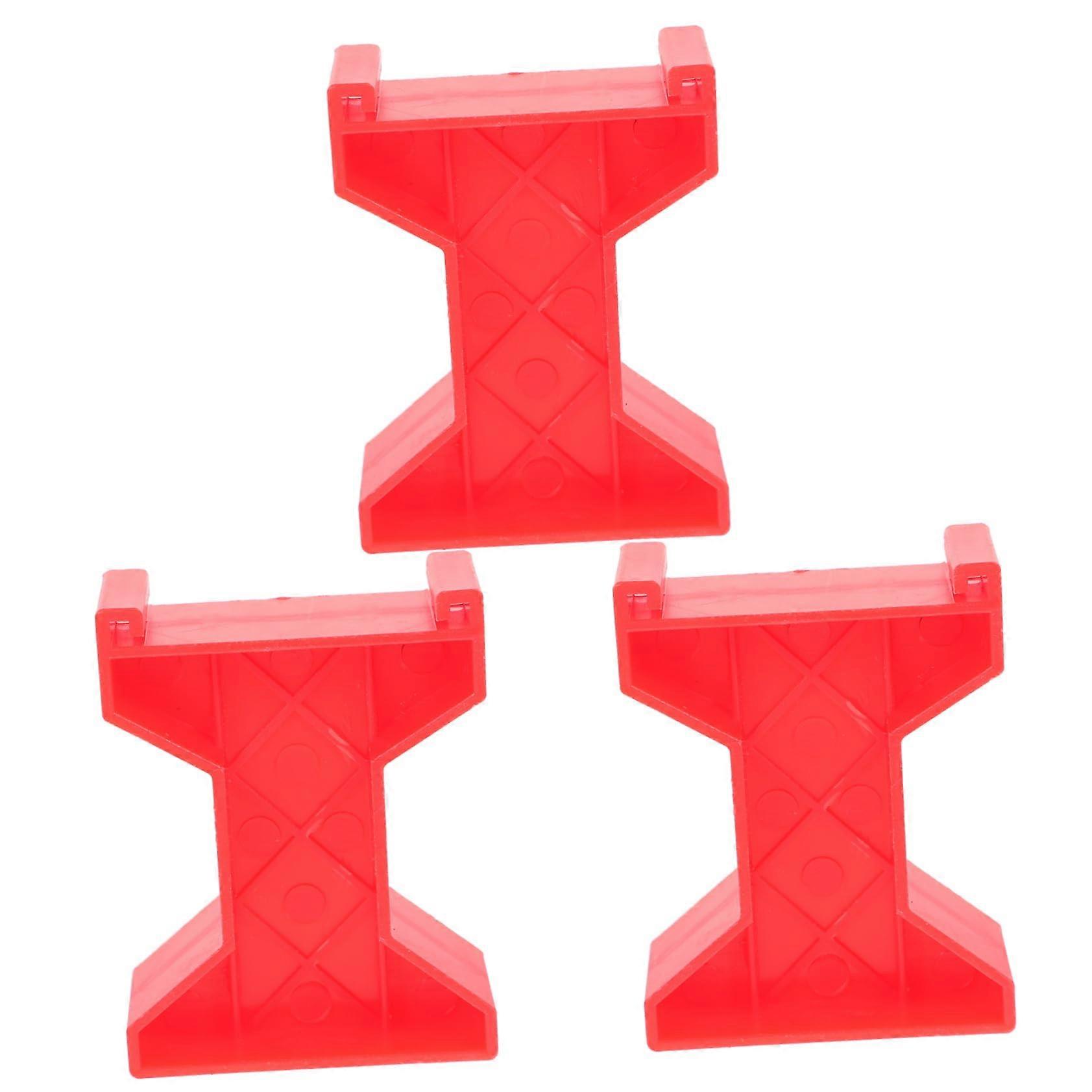 3 pieces bridge piers for model railways, red bridge supports for DIY bridge models, install sturdy and for toy trains indoors.