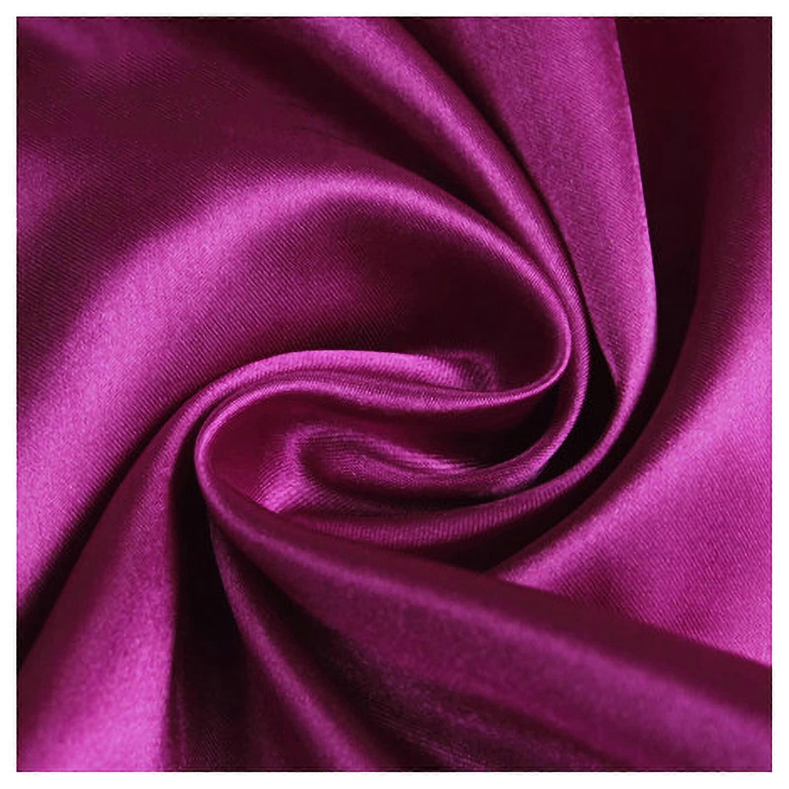 Satinstoff High-Density Satin Fabric 150cm Wide Yardage For Garments Handcrafted Color Fuchsia