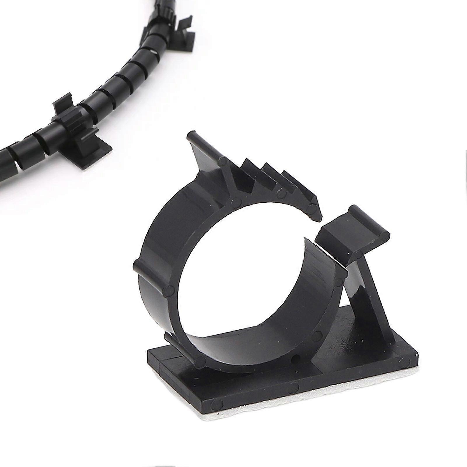 100PCS Adhesive Cable Tie Holder Wire Management Clips Adjustable Cable Organizer Black 