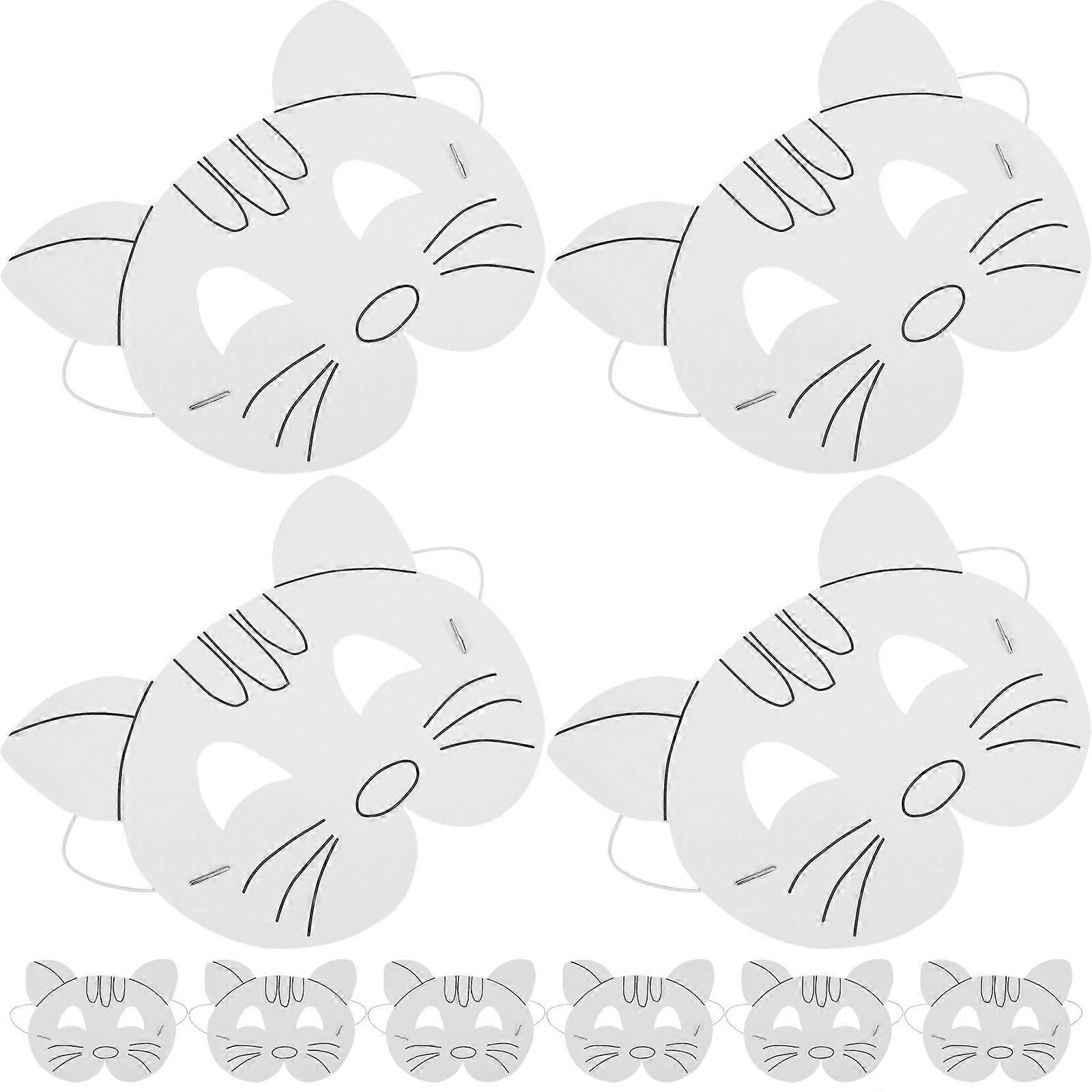 Imagination Building 10pcs Unfinished White Paper Masks Perfect For DIY Projects Children Enjoying Activities At Holiday Parties And Prom