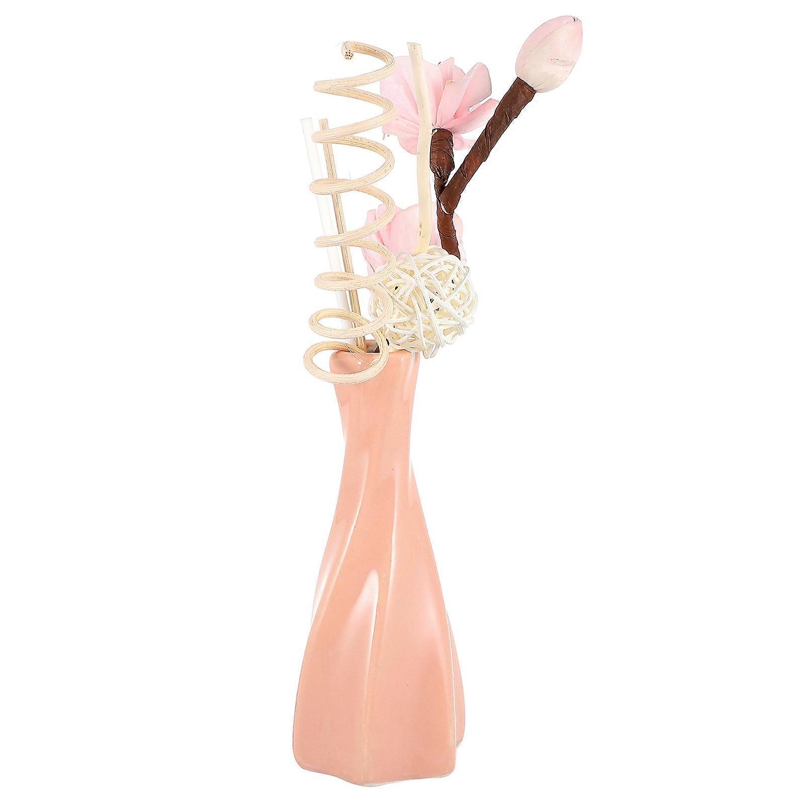 Round Aroma Bottle And Rattan Air Freshener For Cozy Home Atmosphere 1 Set
