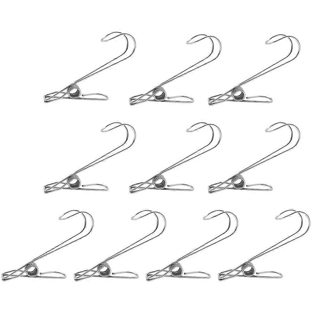 Clothing Clips 20Pcs Stainless Steel Clip With Hook For Home Use Laundry Backyard Kitchen Office Drying Functionality