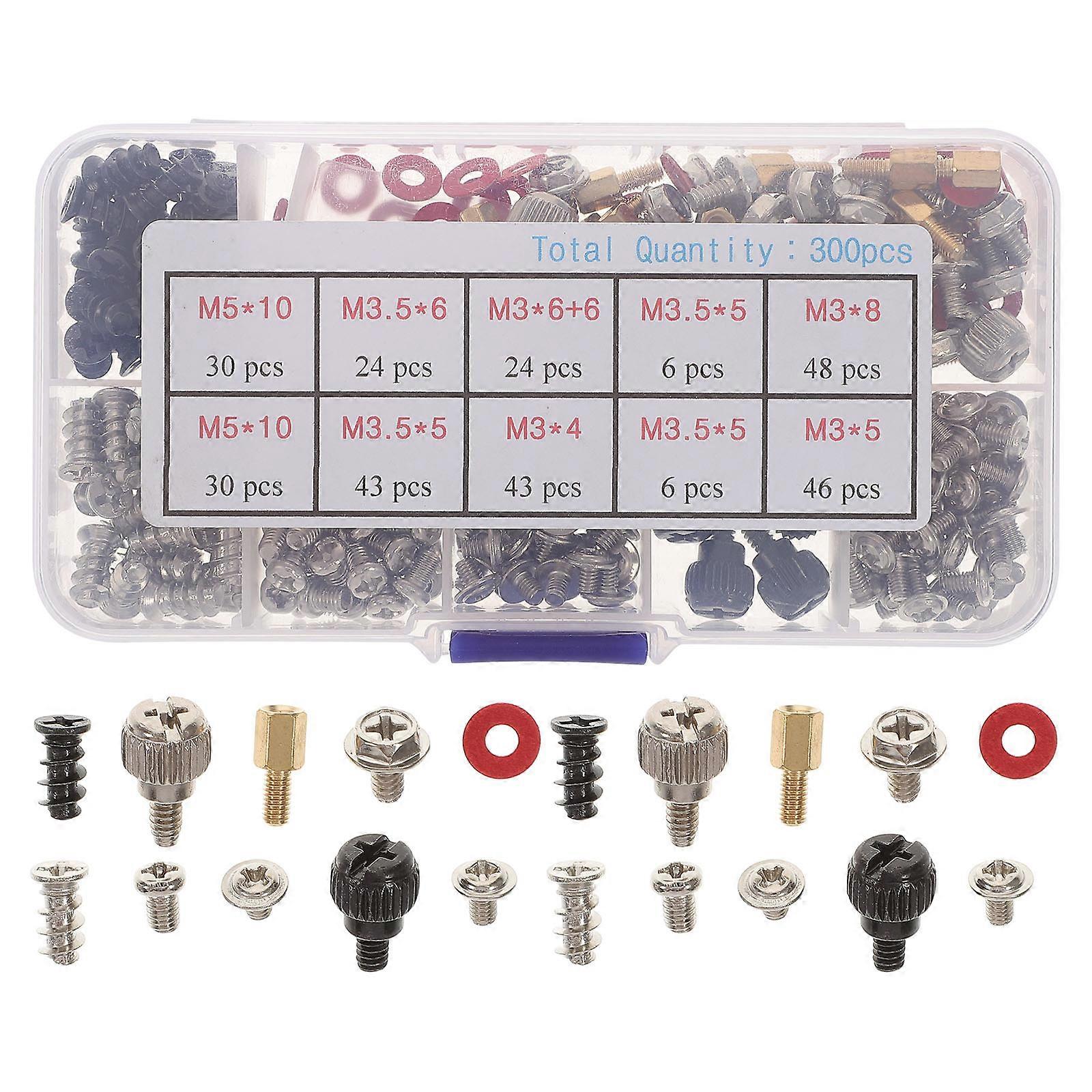 1 Set Computer Mounting Screw Hard Drive Case Fan Assortment Gasket