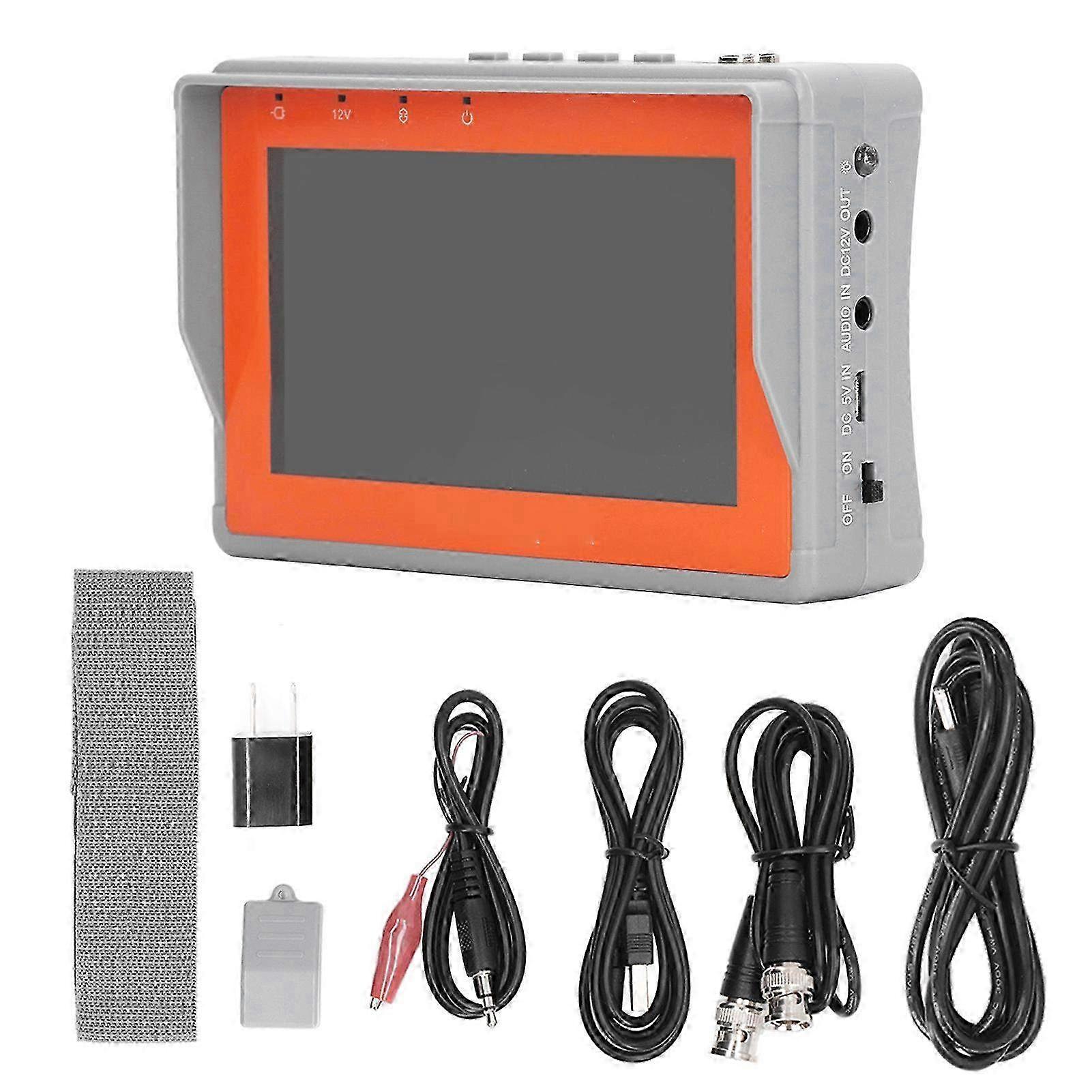 Portable 4.3in HD Video Monitor Tester - 2-in-1 Analog & AHD CCTV Tester with Coaxial Support, 100-240V US Plug