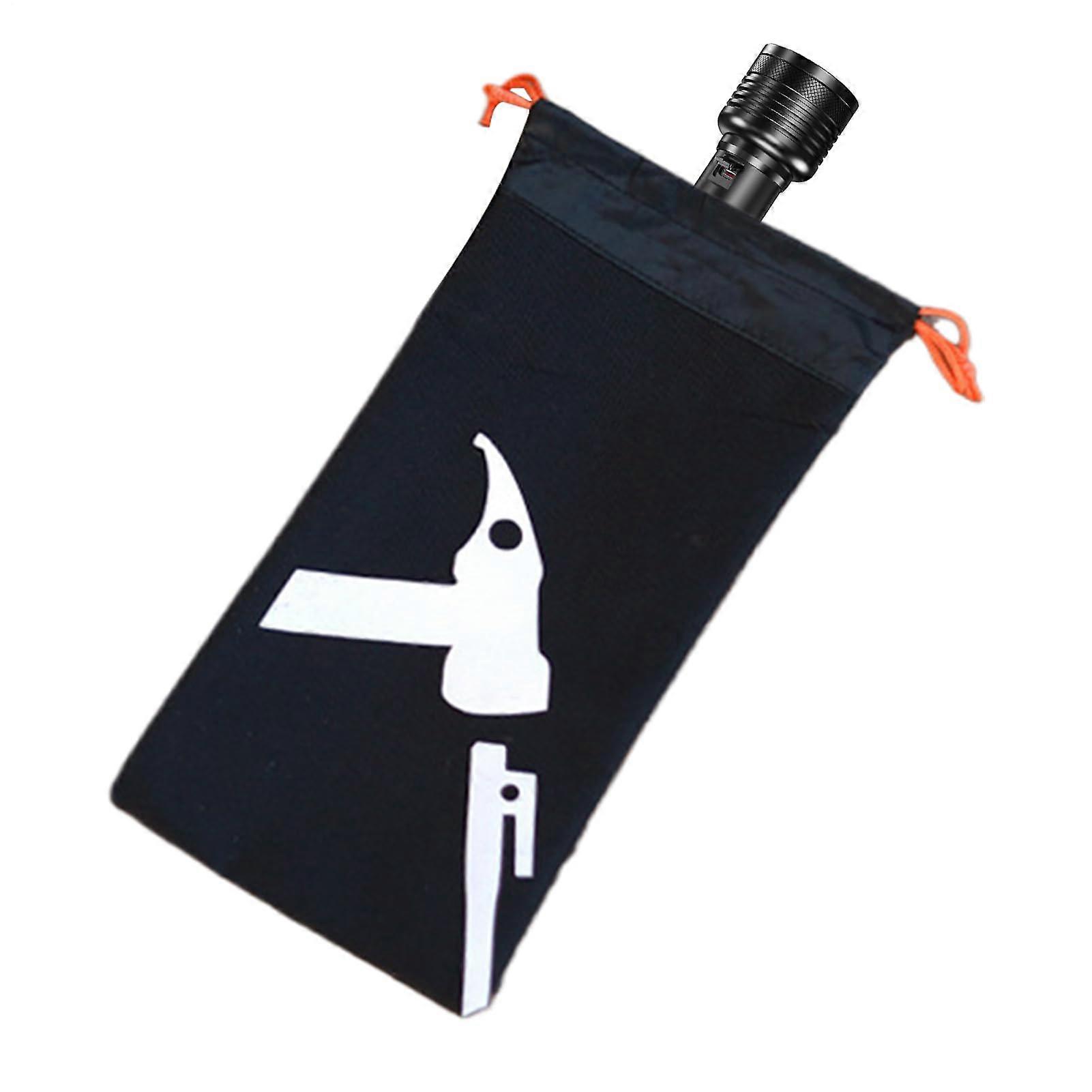 Camping Tent Hook Bag - Medium Oxford Fabric Organizer Pouch with Drawstring for Hiking Backpack and Hammock