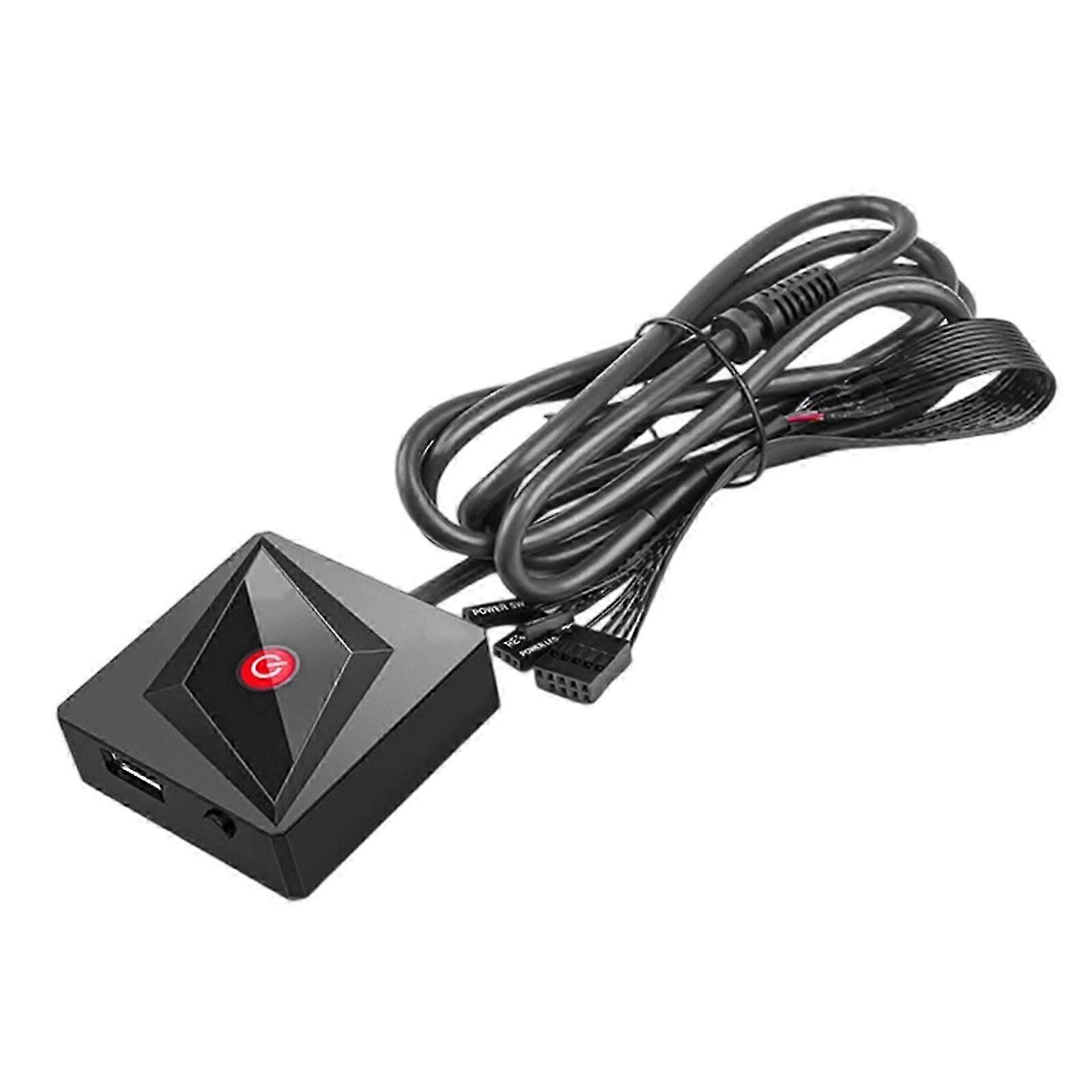 External Desktop PC Reset Button Power Control Switches With Extended USB 2.0