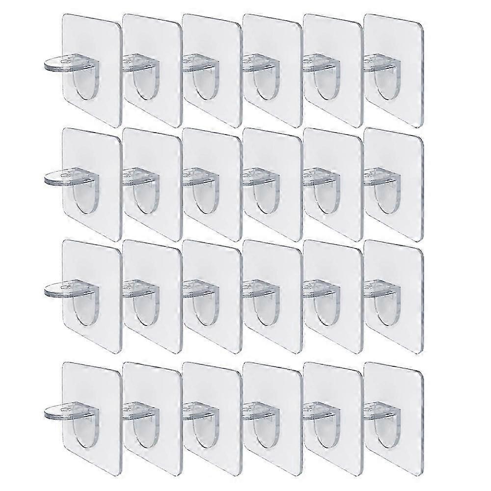24PCS Punch Free Shelf Support Peg-Self Adhesive Clips for Kitchen Cabinet Closet Brackets Clapboard Layer