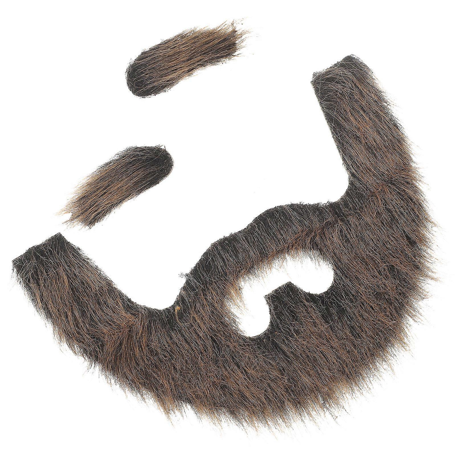 Halloween Fake Beard & Eyebrow Cosplay Accessory Lightweight Costume Prop for Parties, Carnival, and Movie Scenes