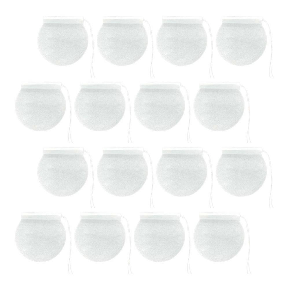 Loose Leaf Tea 100Set Disposable Tea Bags Round Drawstring Closure White Filtration For Beverage Making