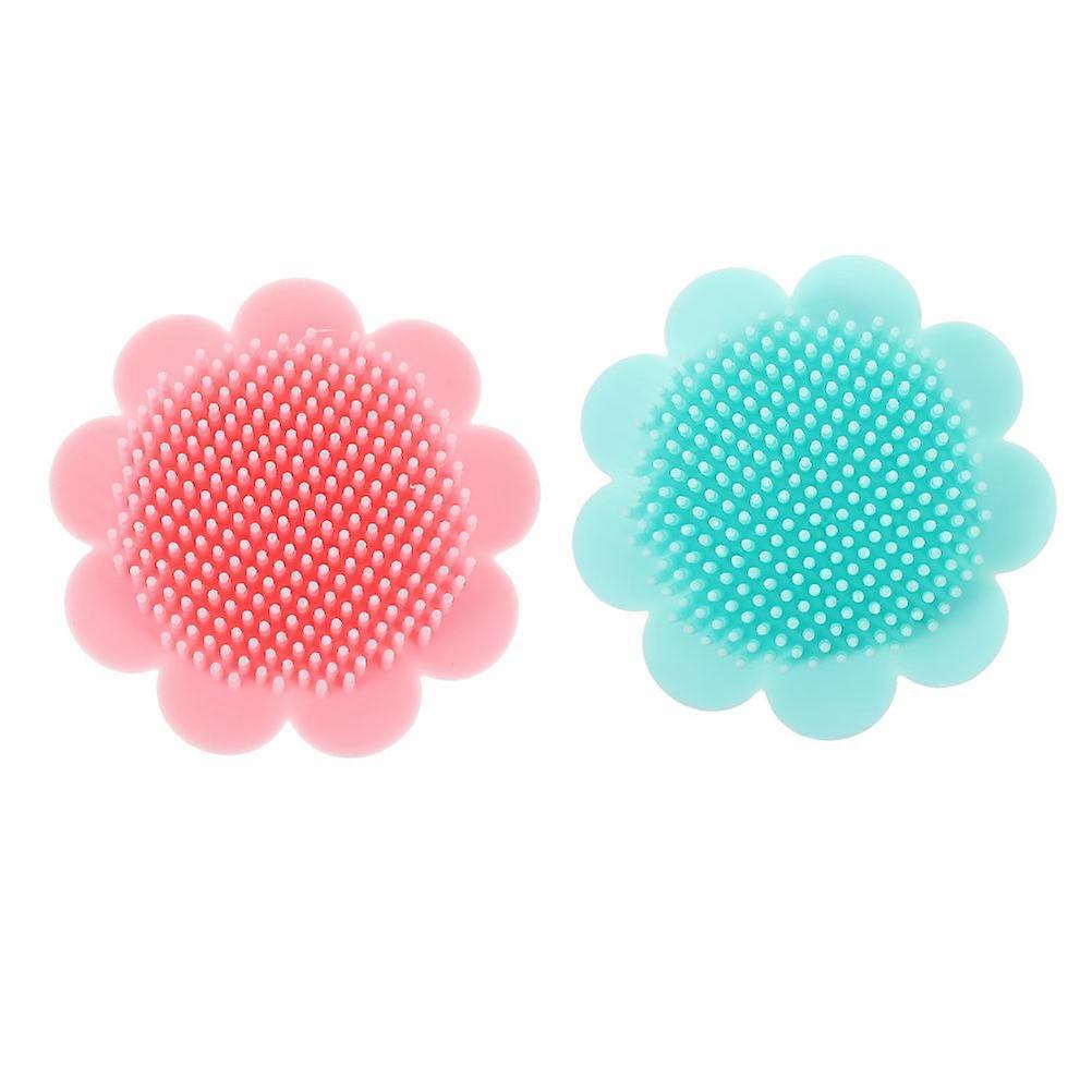 Here's a polished product description for your **2pcs Silicone Shampoo Brush Gentle Scalp Massager For Bath Adorable Design Bath Supply**:
 
**2