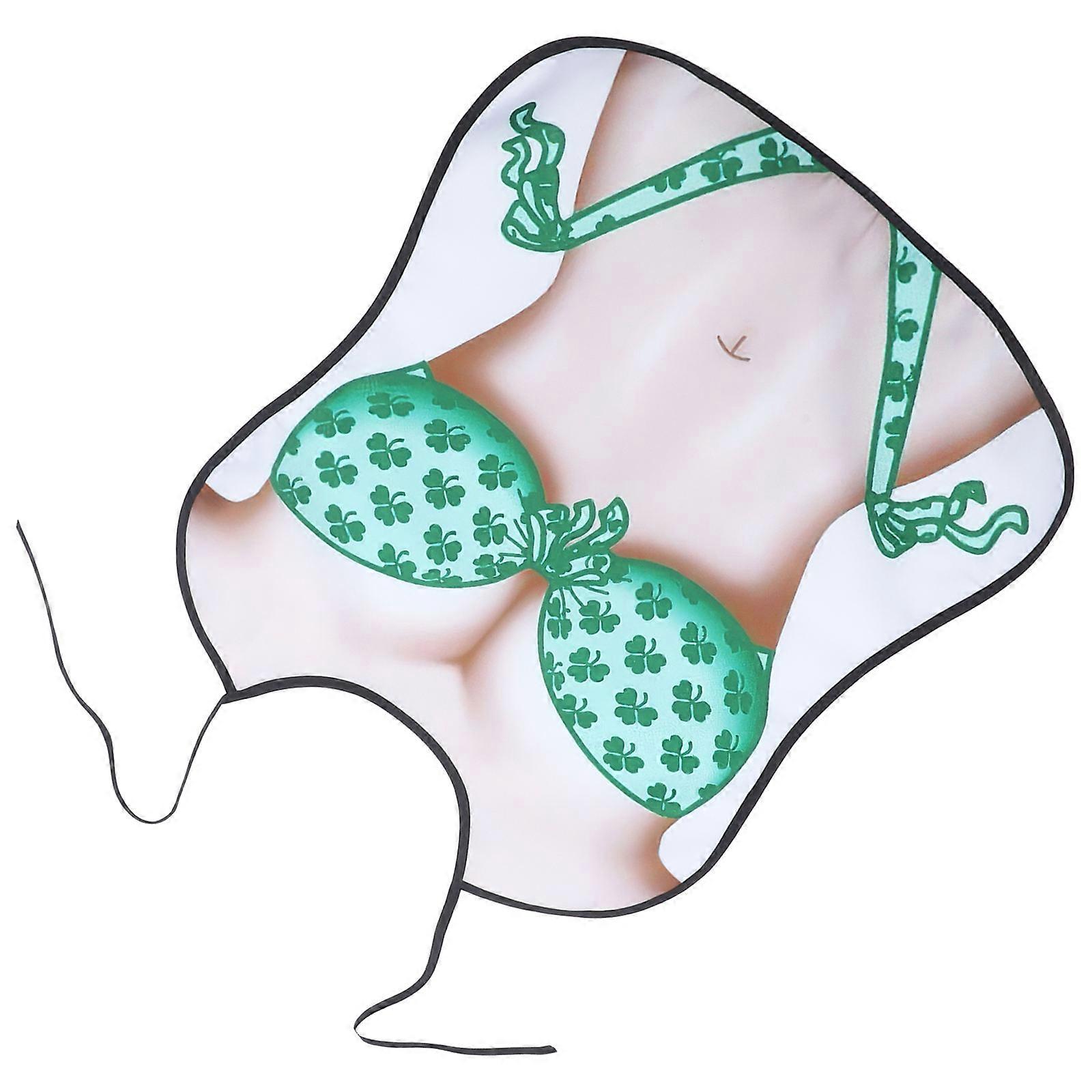 Adjustable Funny Bib Protective Kitchen Apron For Elderly Practical Use During Parties Multi Color 1Pcs