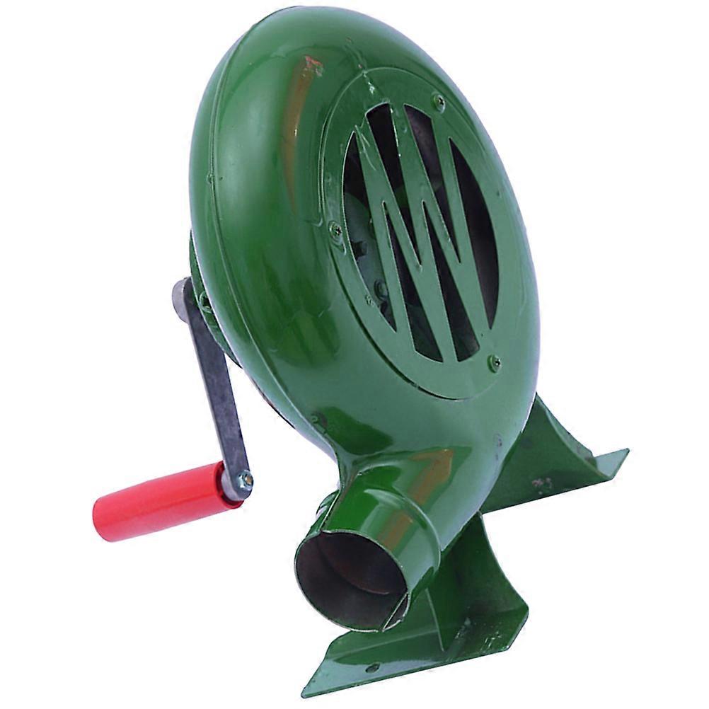 Portable Fireplace Blower Fan for Outdoor Use Hand Operated BBQ Tool with Iron Tip 6 x 3 inches