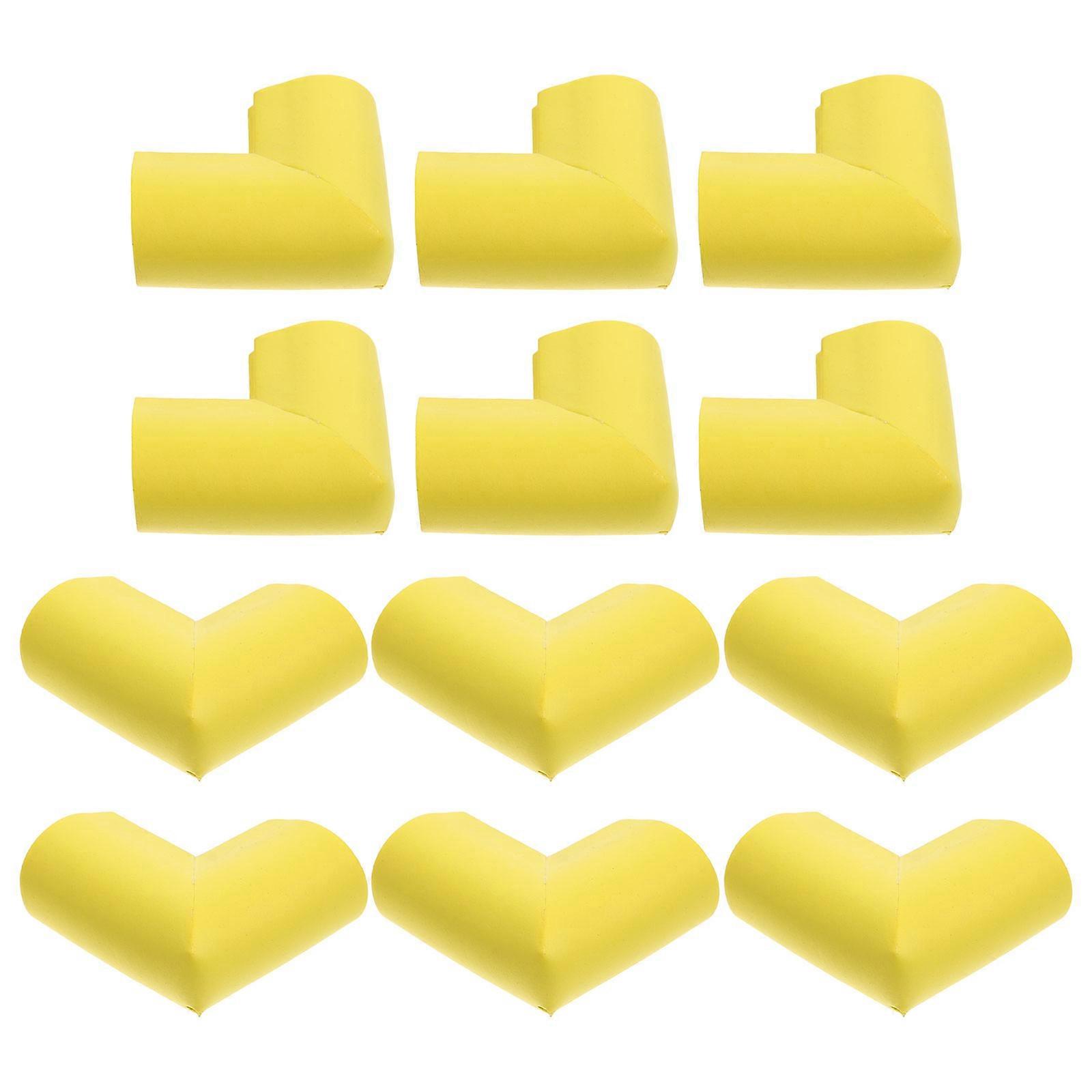 Soft Foam Corner Protectors for Furniture Yellow Color Ushaped Design Fits Corners 12pcs