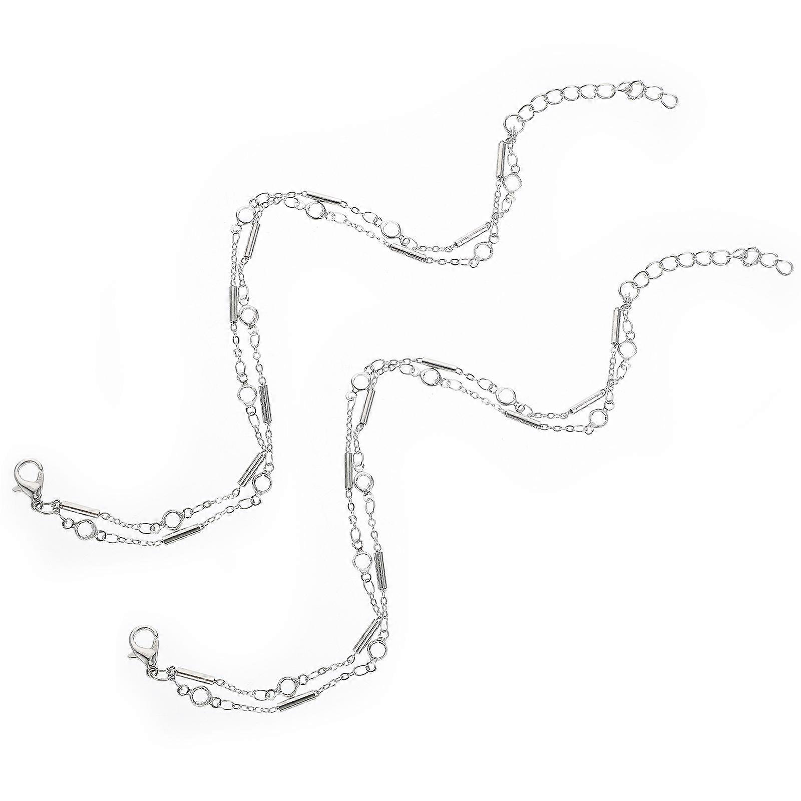 Here's a refined and engaging product description for your **2pcs Adjustable Anklet Jewelry Double Layered Foot Chains For Women**:
✨ **Stunning