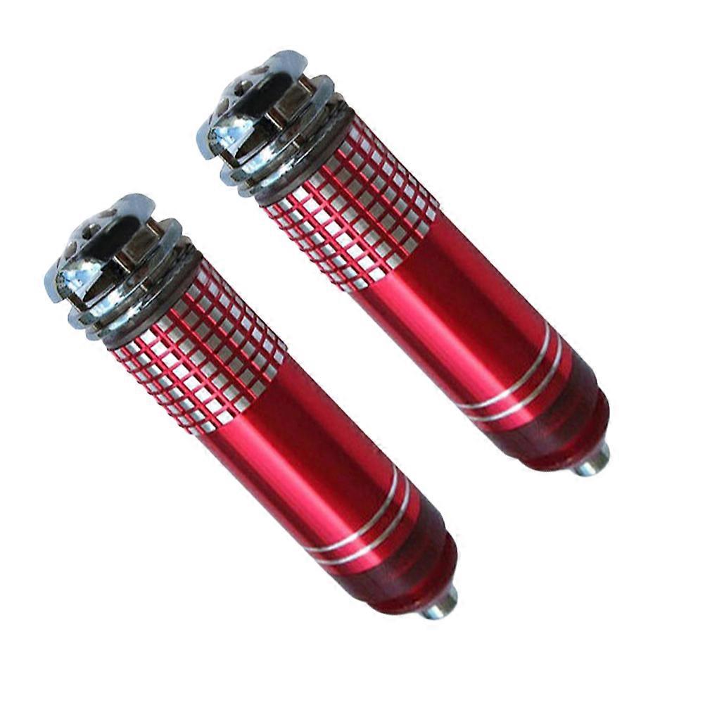 Miniature Car Humidifier 2Set High Wind Speed Purification for Office Desktop Indoor Use Red Color
